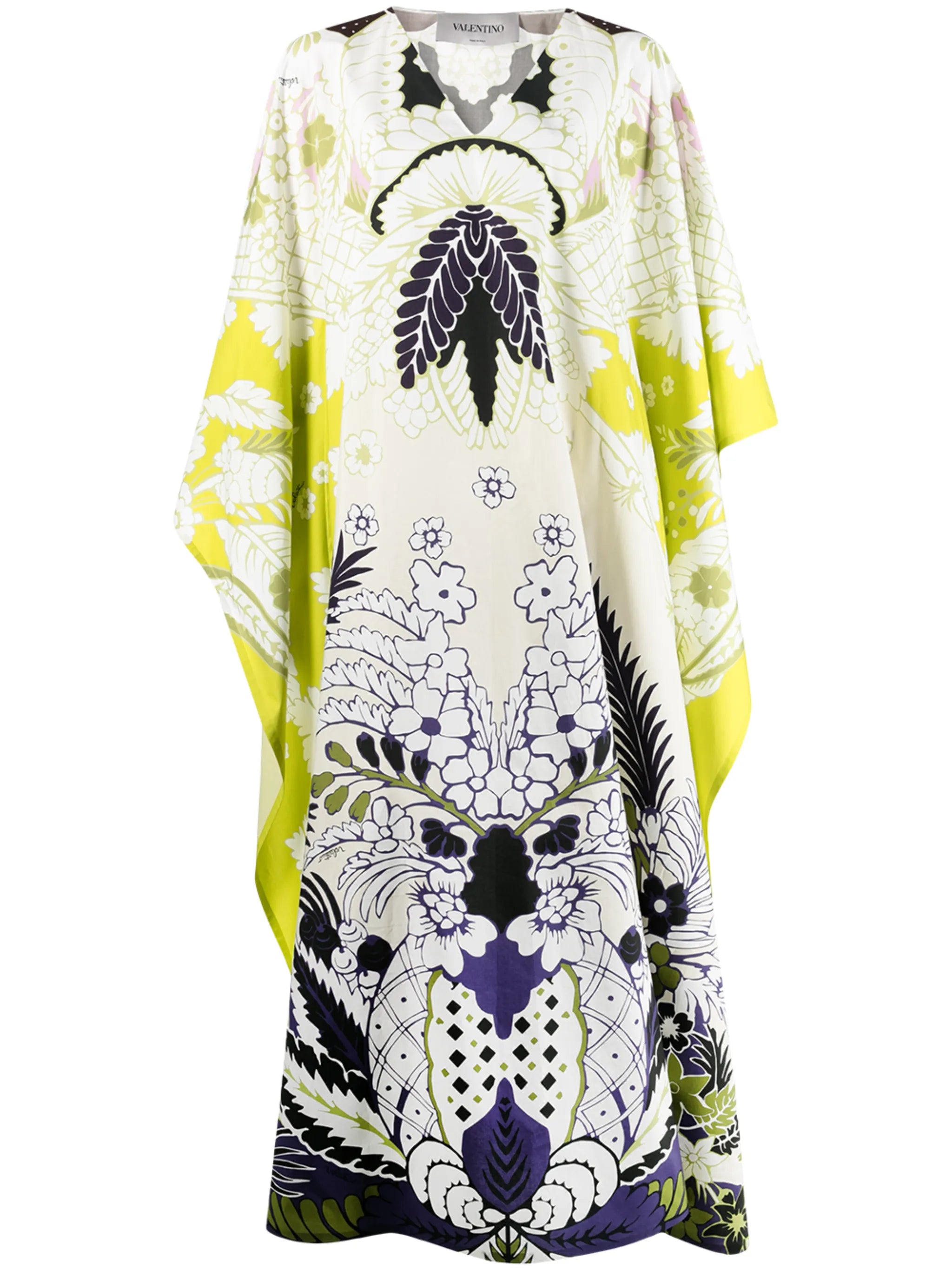 World Arazzo print cape-style draped dress