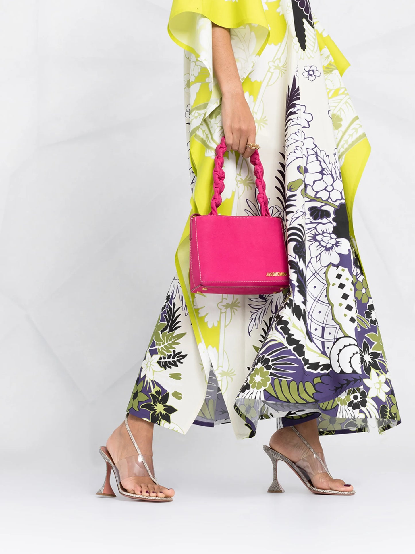World Arazzo print cape-style draped dress