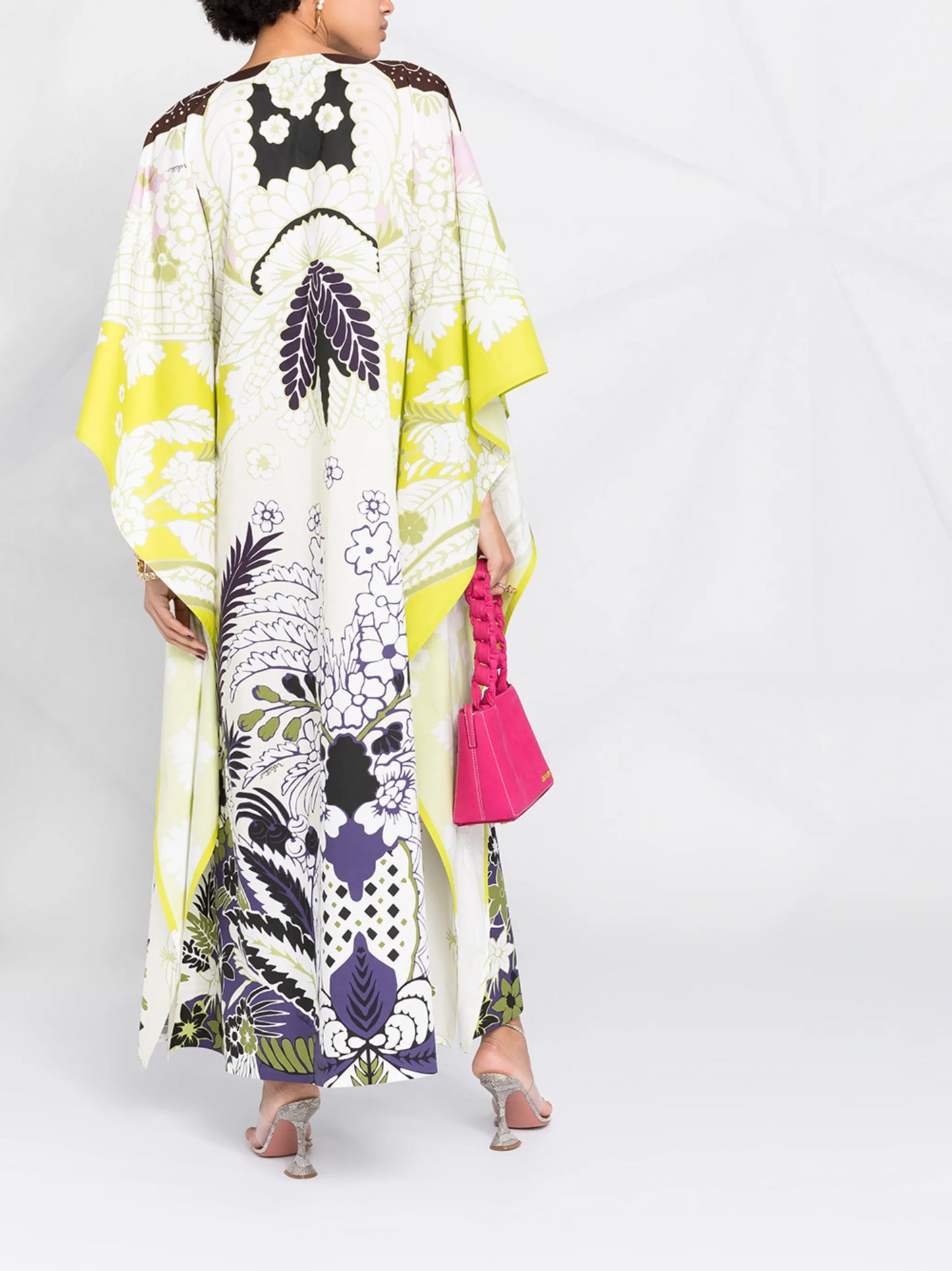 World Arazzo print cape-style draped dress