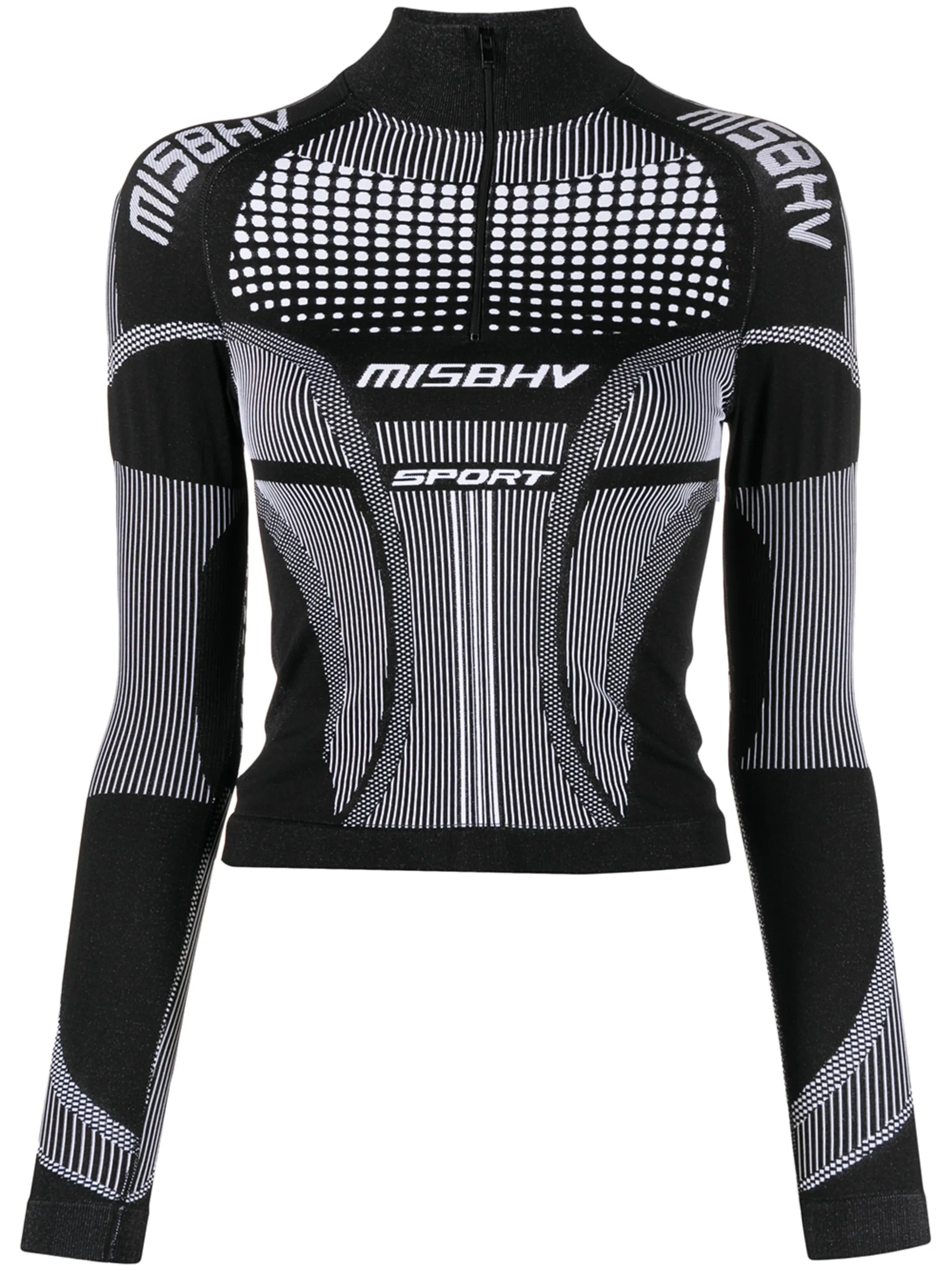 logo funnel-neck knit jumper