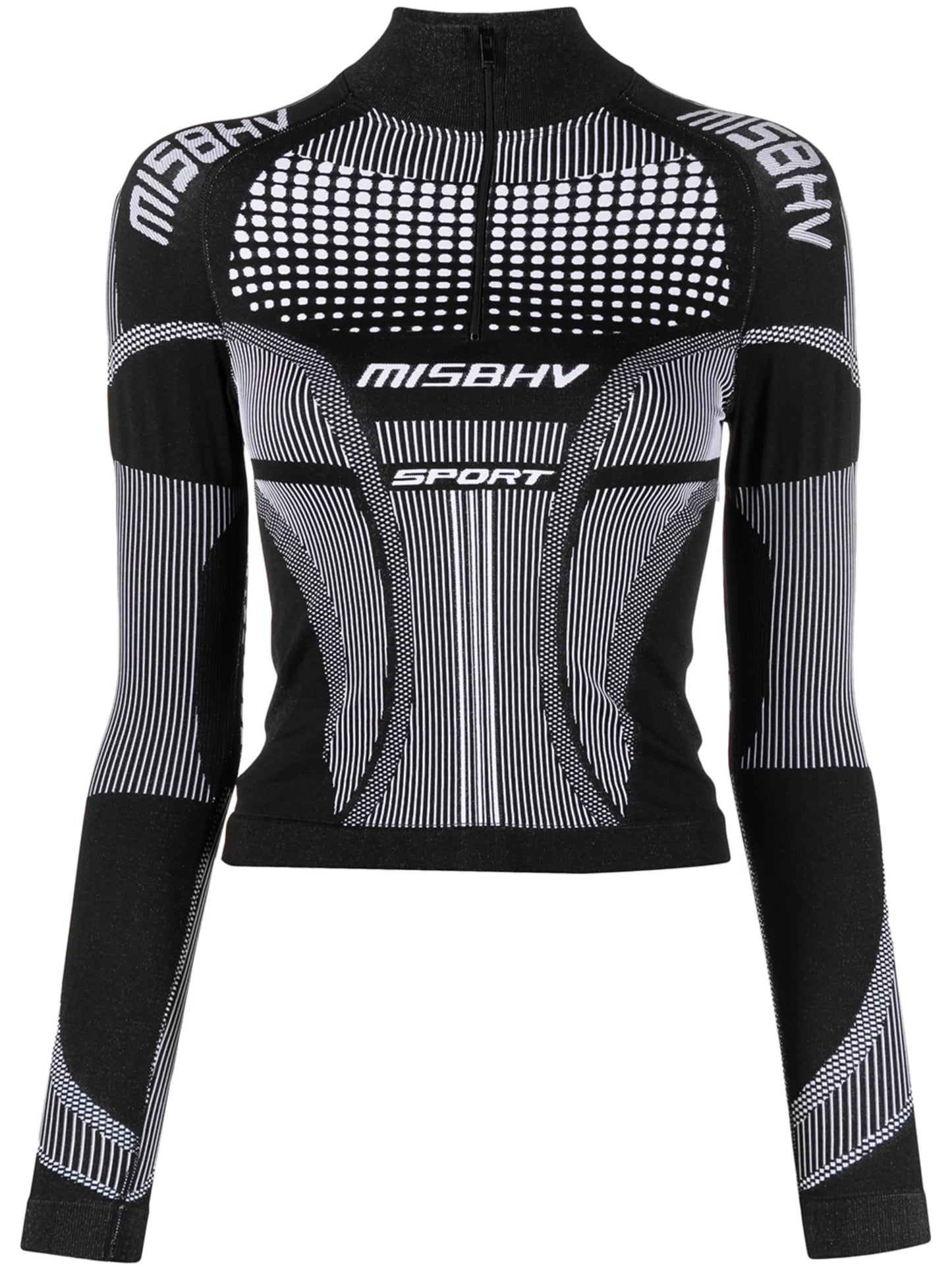 logo funnel-neck knit jumper