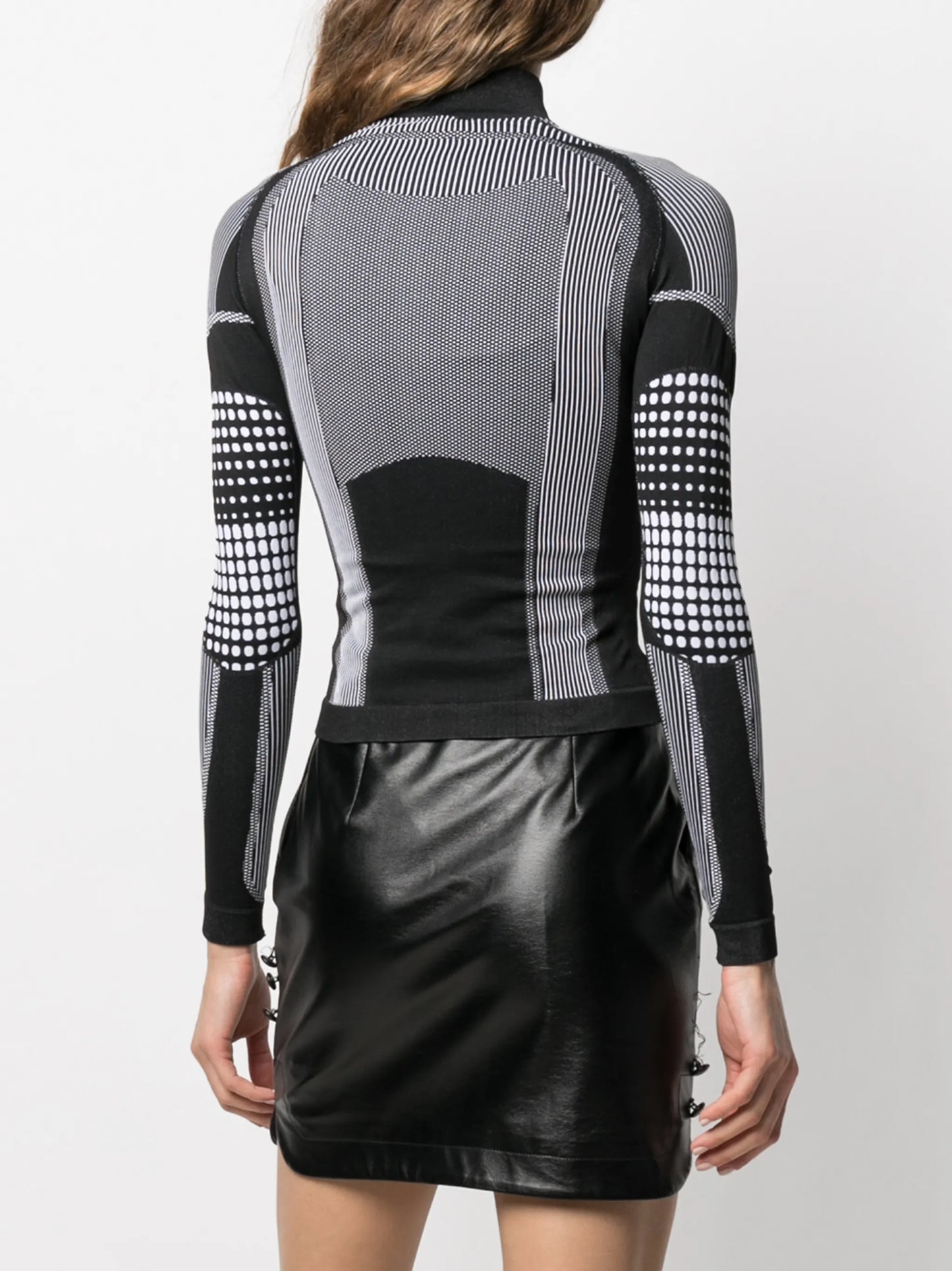 logo funnel-neck knit jumper