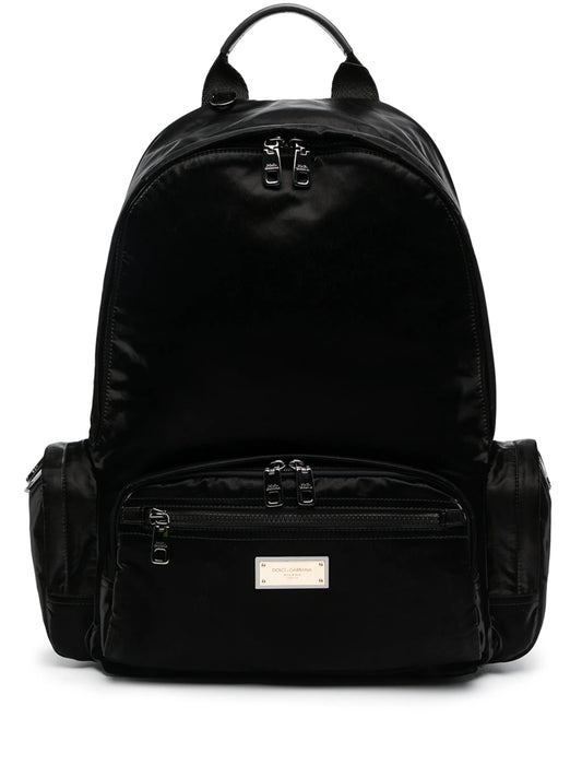 logo-plaque backpack