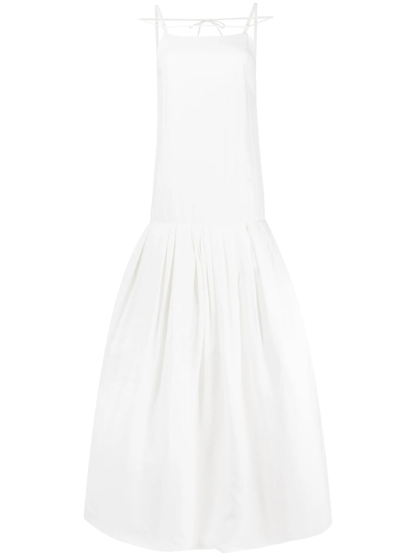 spaghetti-strap drop-waist dress