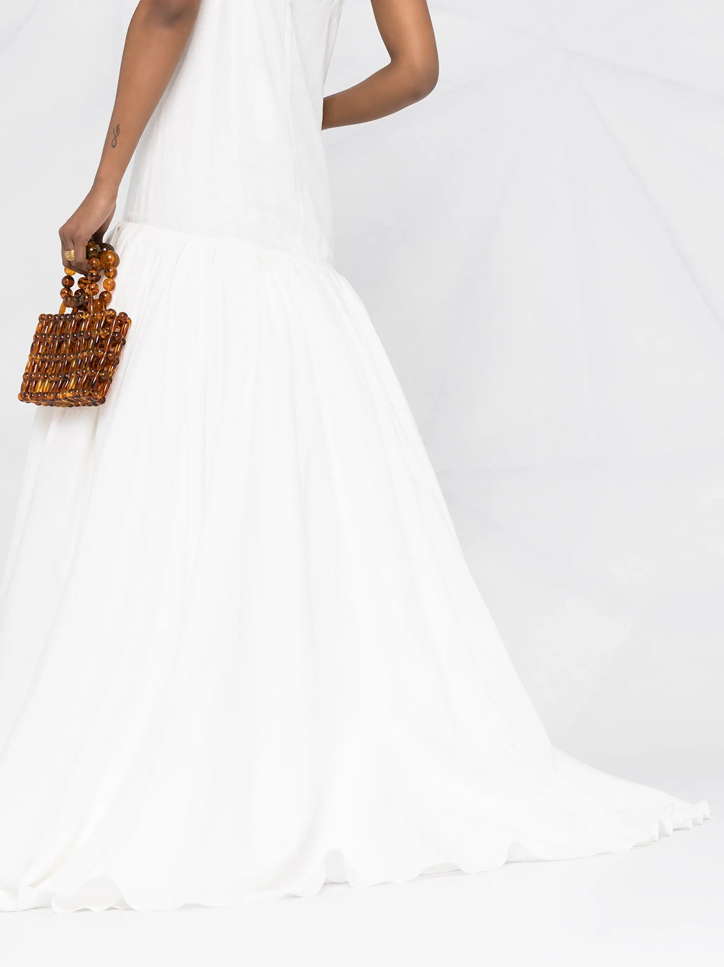 spaghetti-strap drop-waist dress