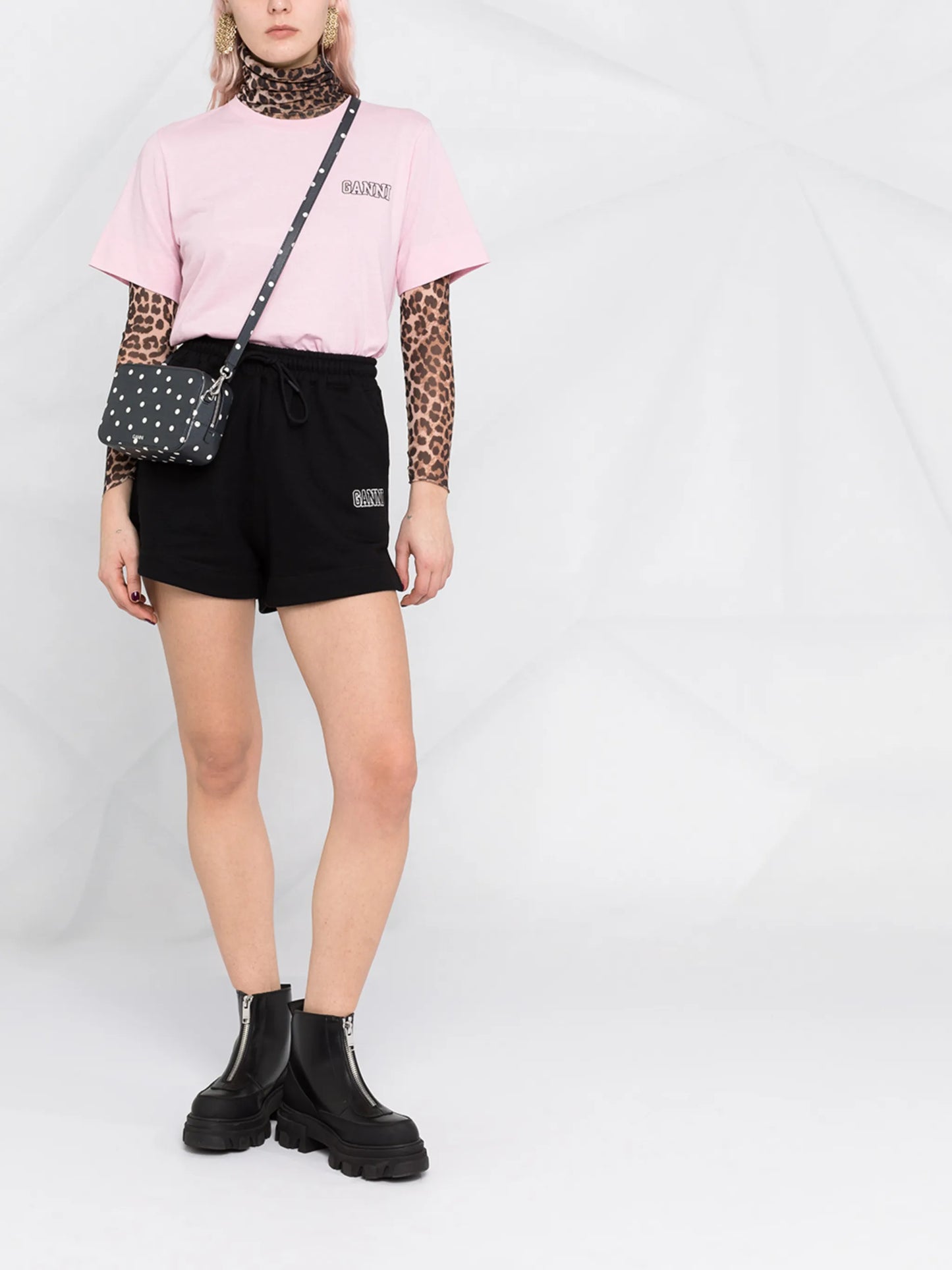 logo-embroidered cotton shorts