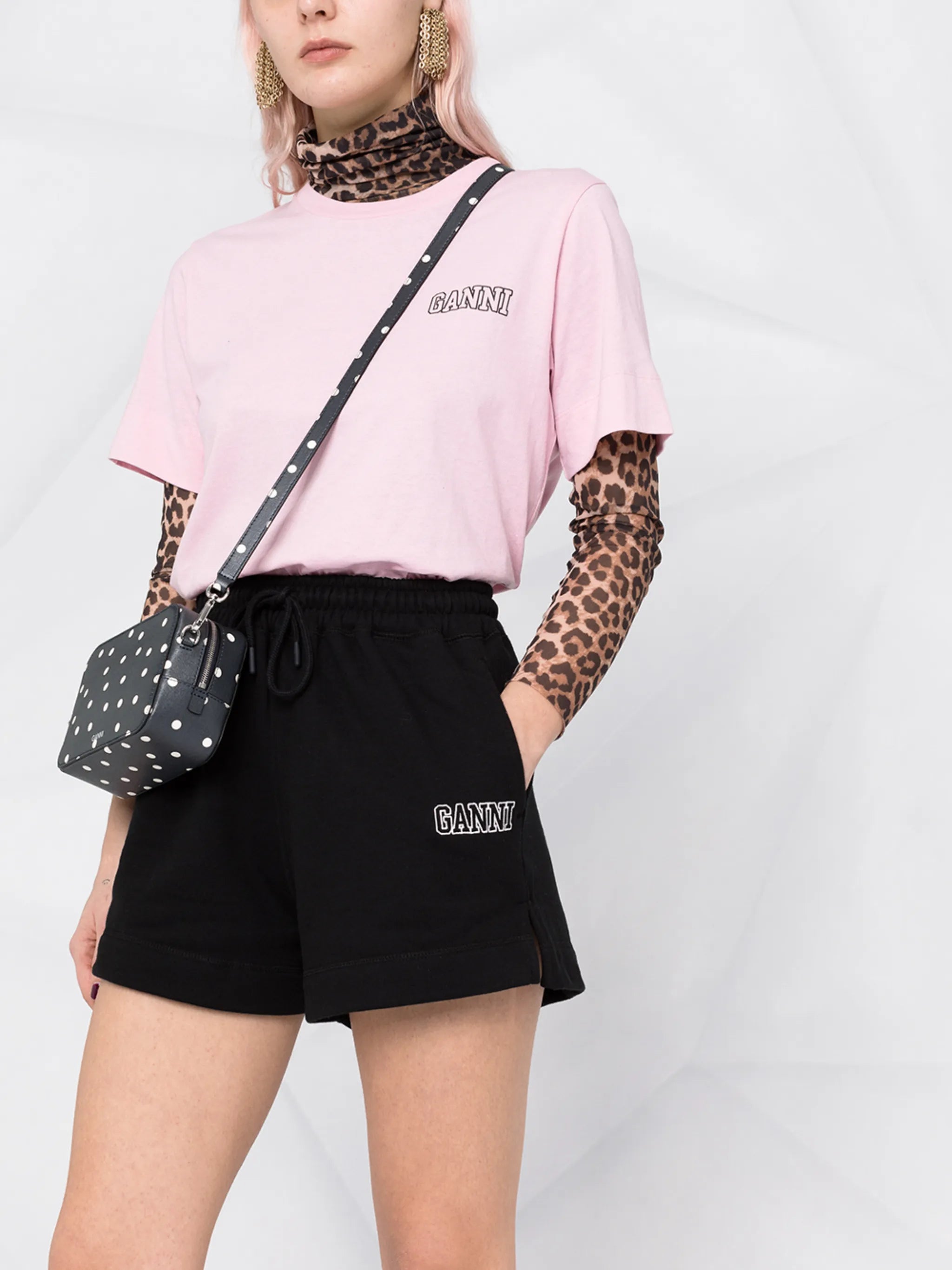 logo-embroidered cotton shorts