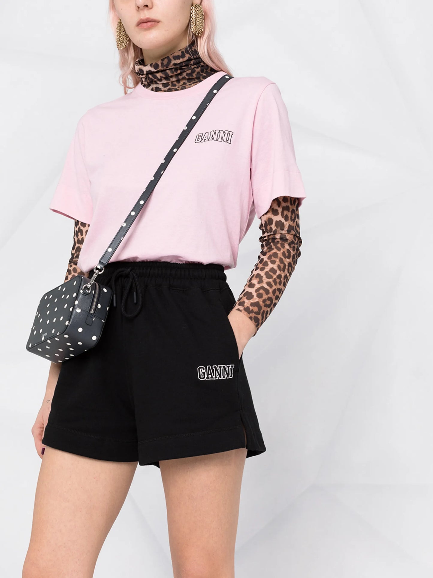 logo-embroidered cotton shorts