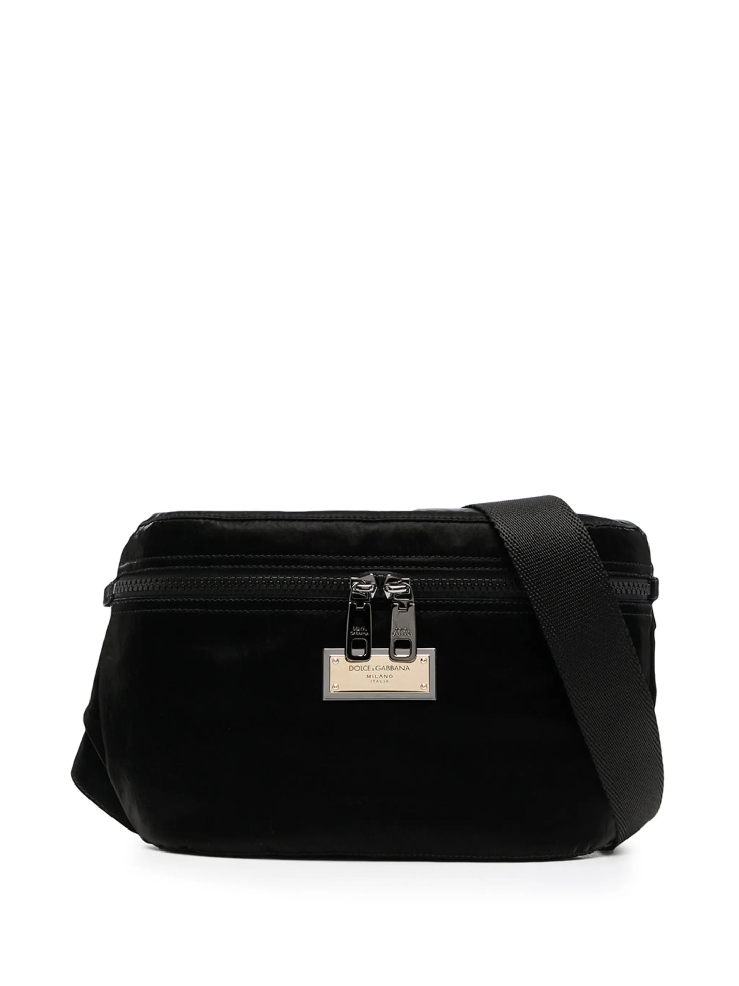 logo-plaque messenger bag