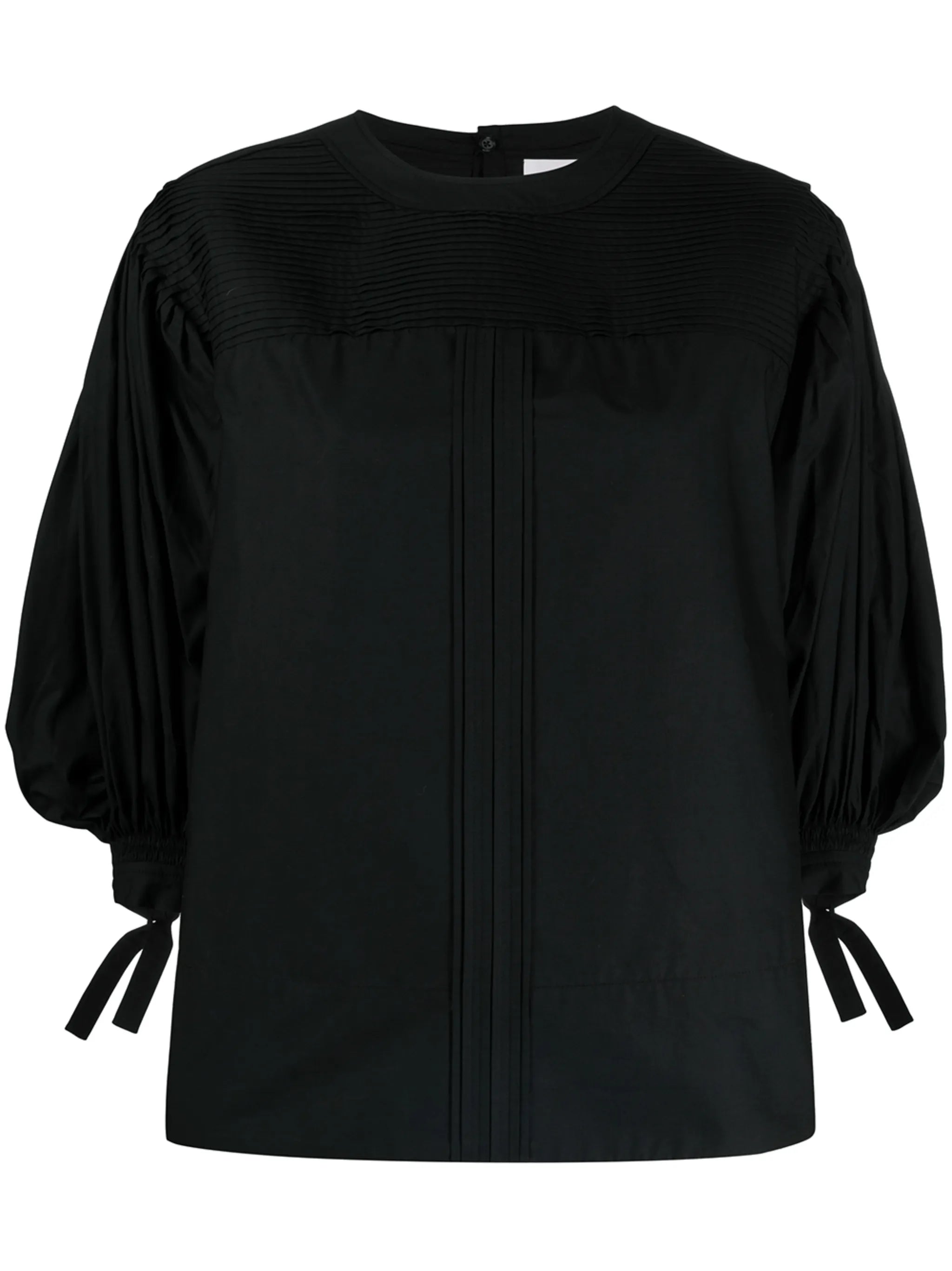 puff-sleeve blouse