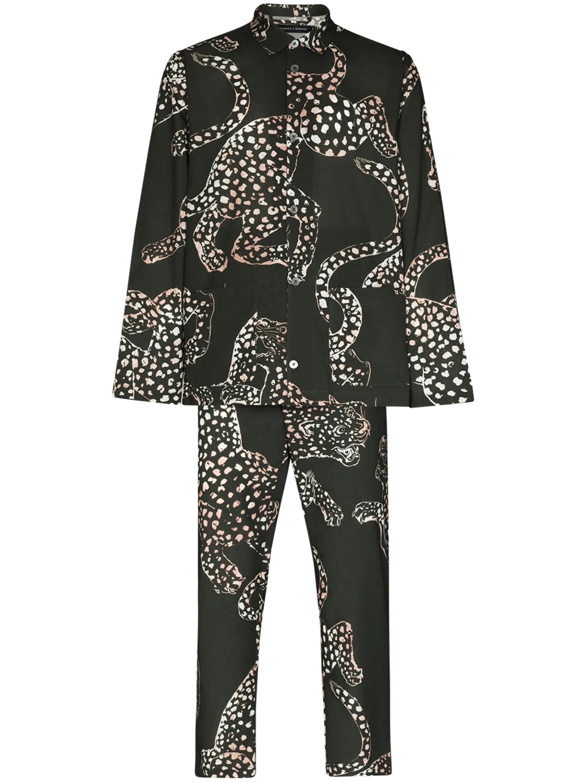animal print cotton pajama set