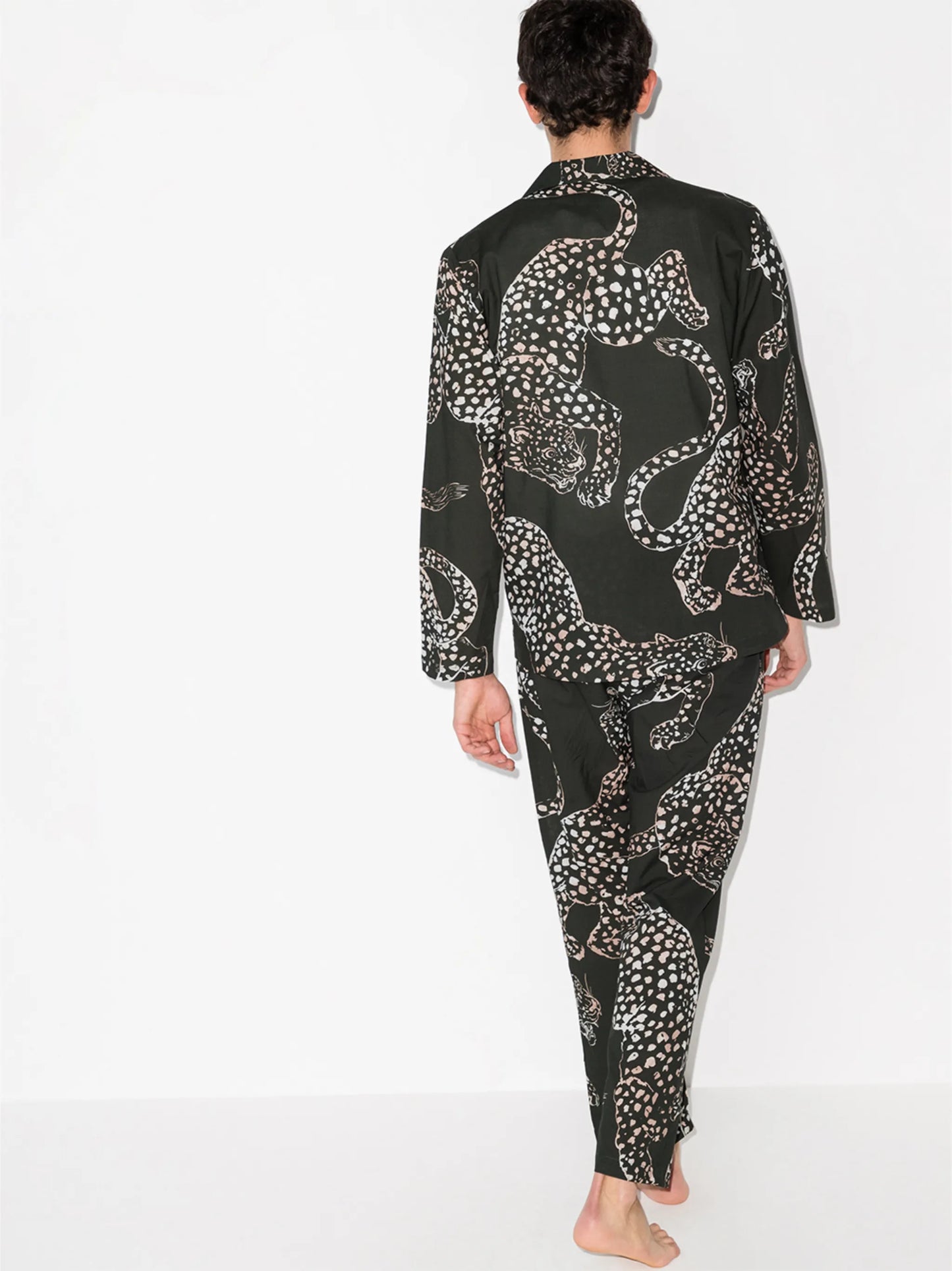 animal print cotton pajama set