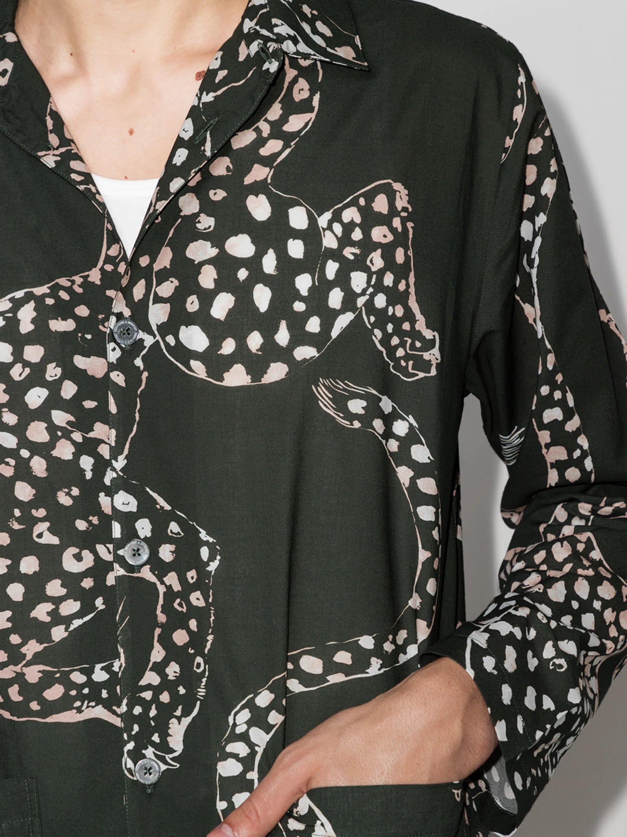 animal print cotton pajama set