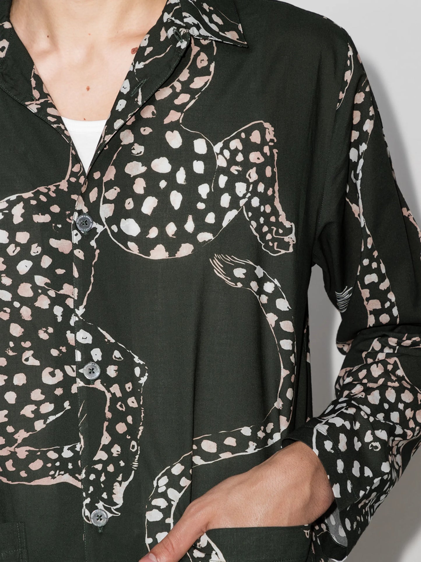 animal print cotton pajama set