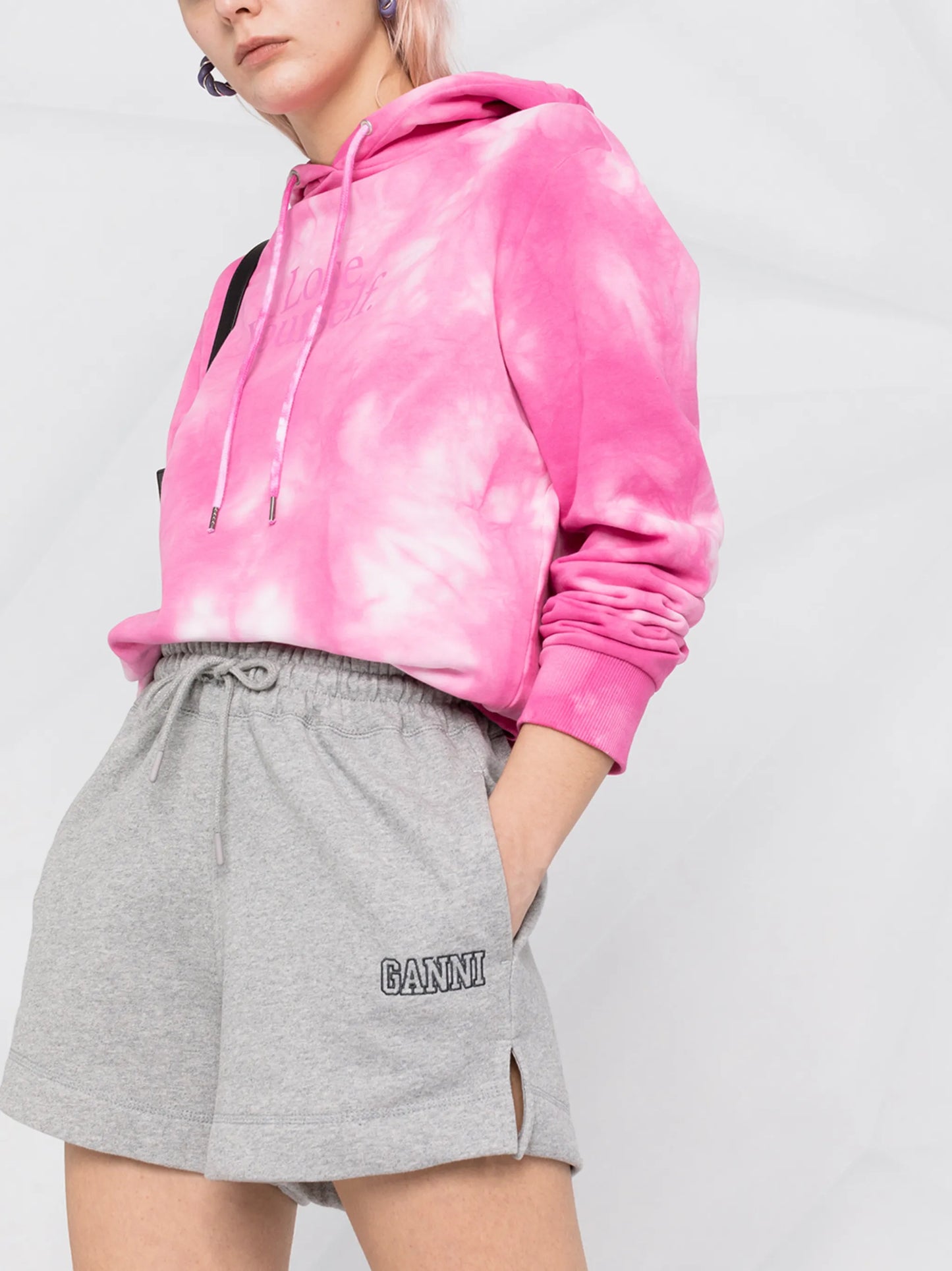 logo-embroidered cotton shorts