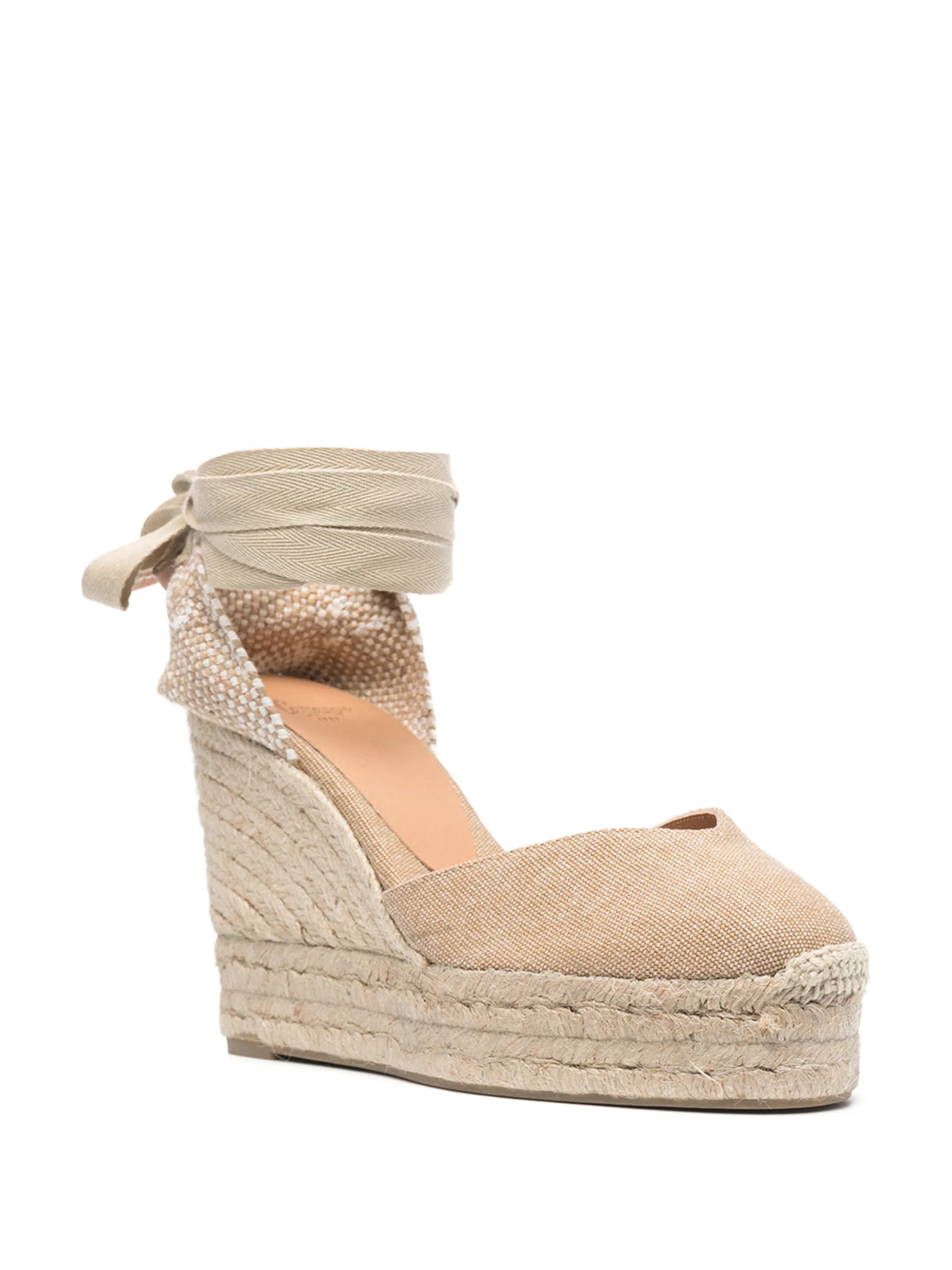 Chiara tie-fastening wedge sandals