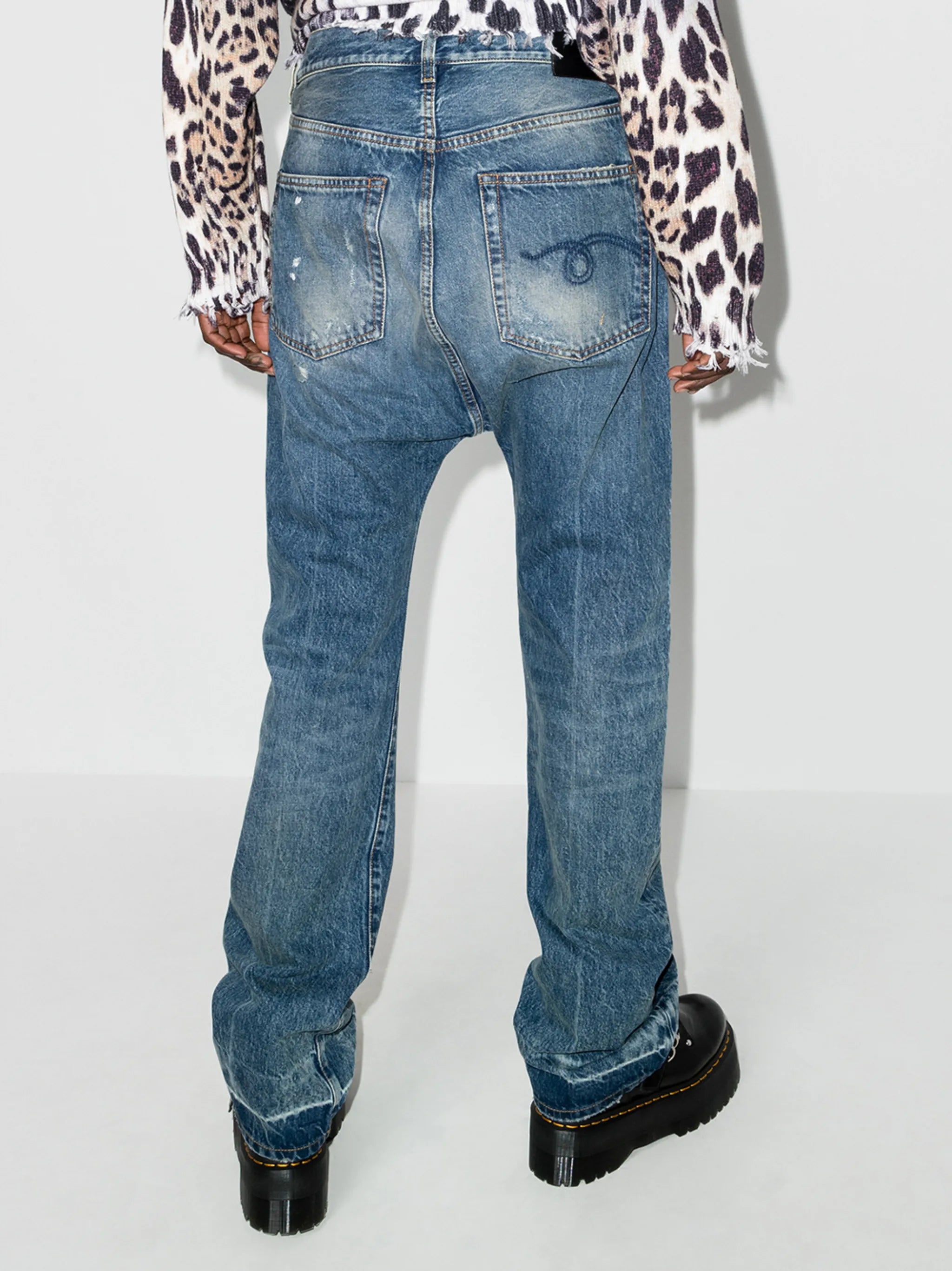 Izzy drop-hem jeans