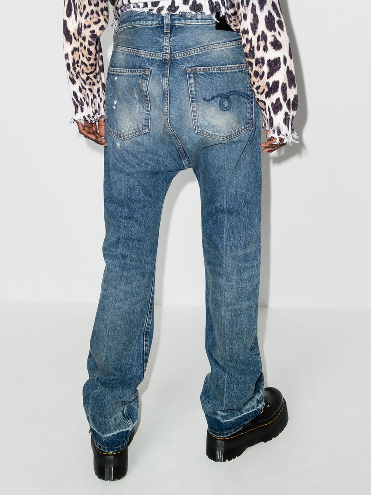 Izzy drop-hem jeans