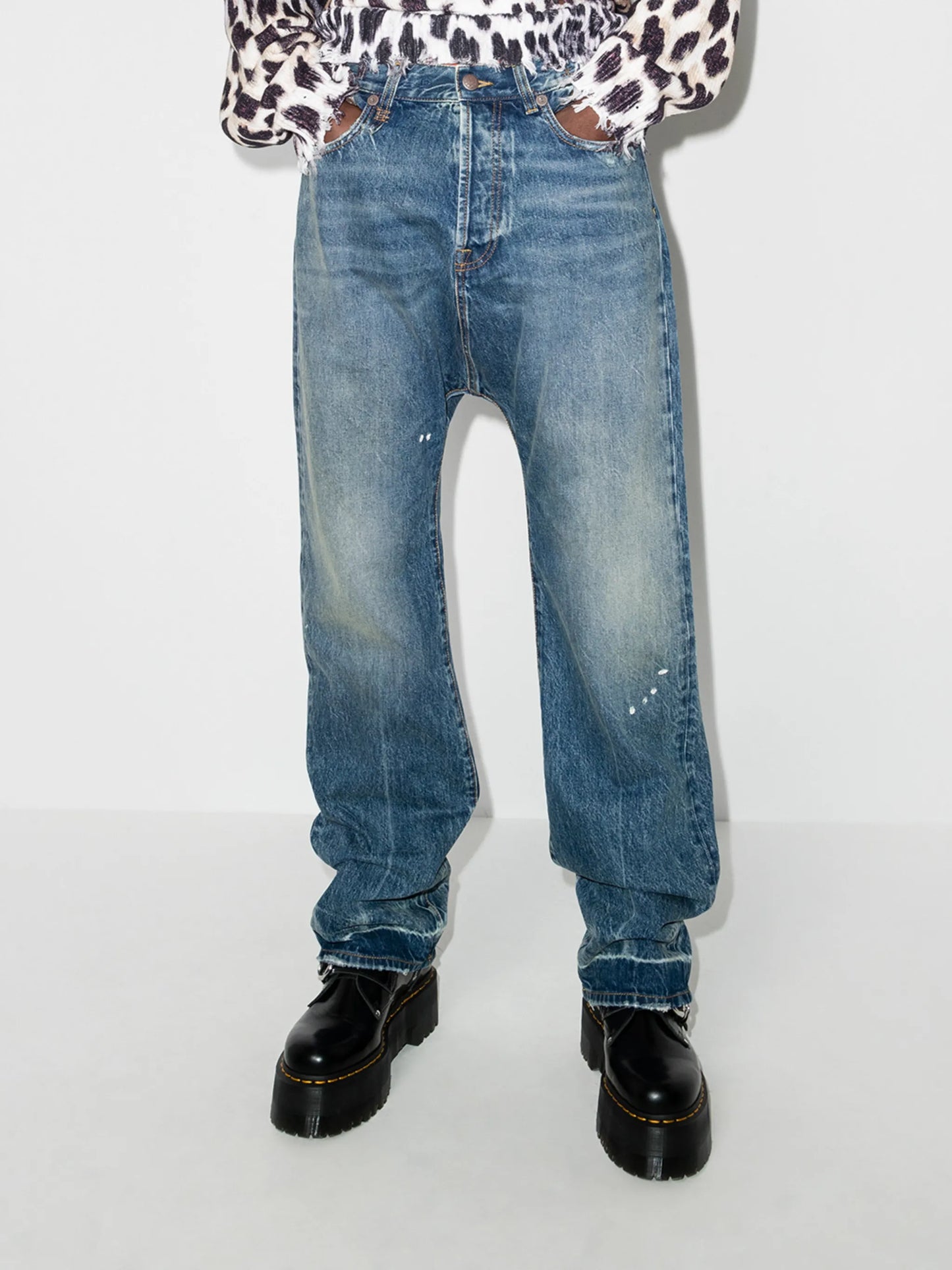 Izzy drop-hem jeans