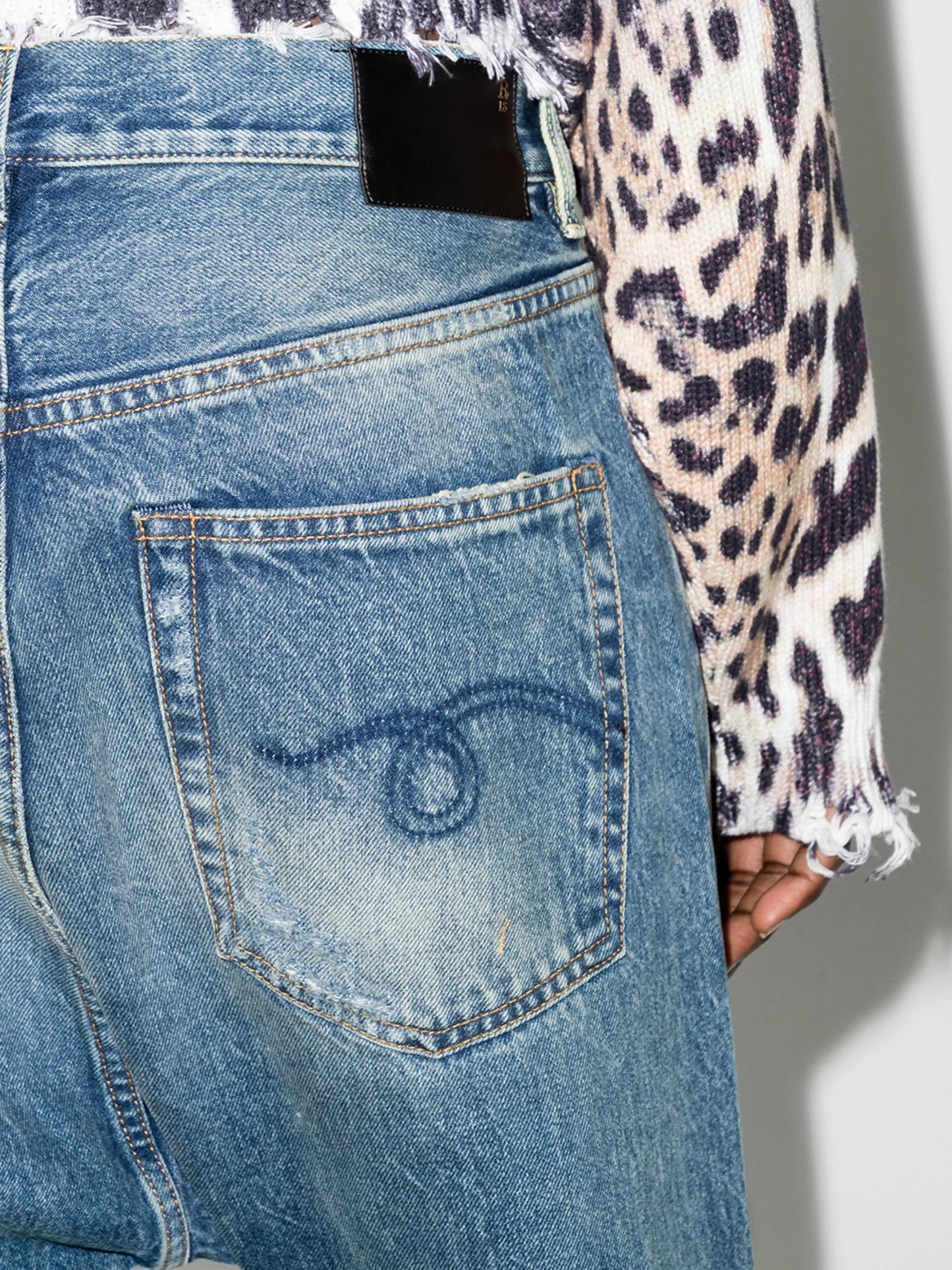 Izzy drop-hem jeans