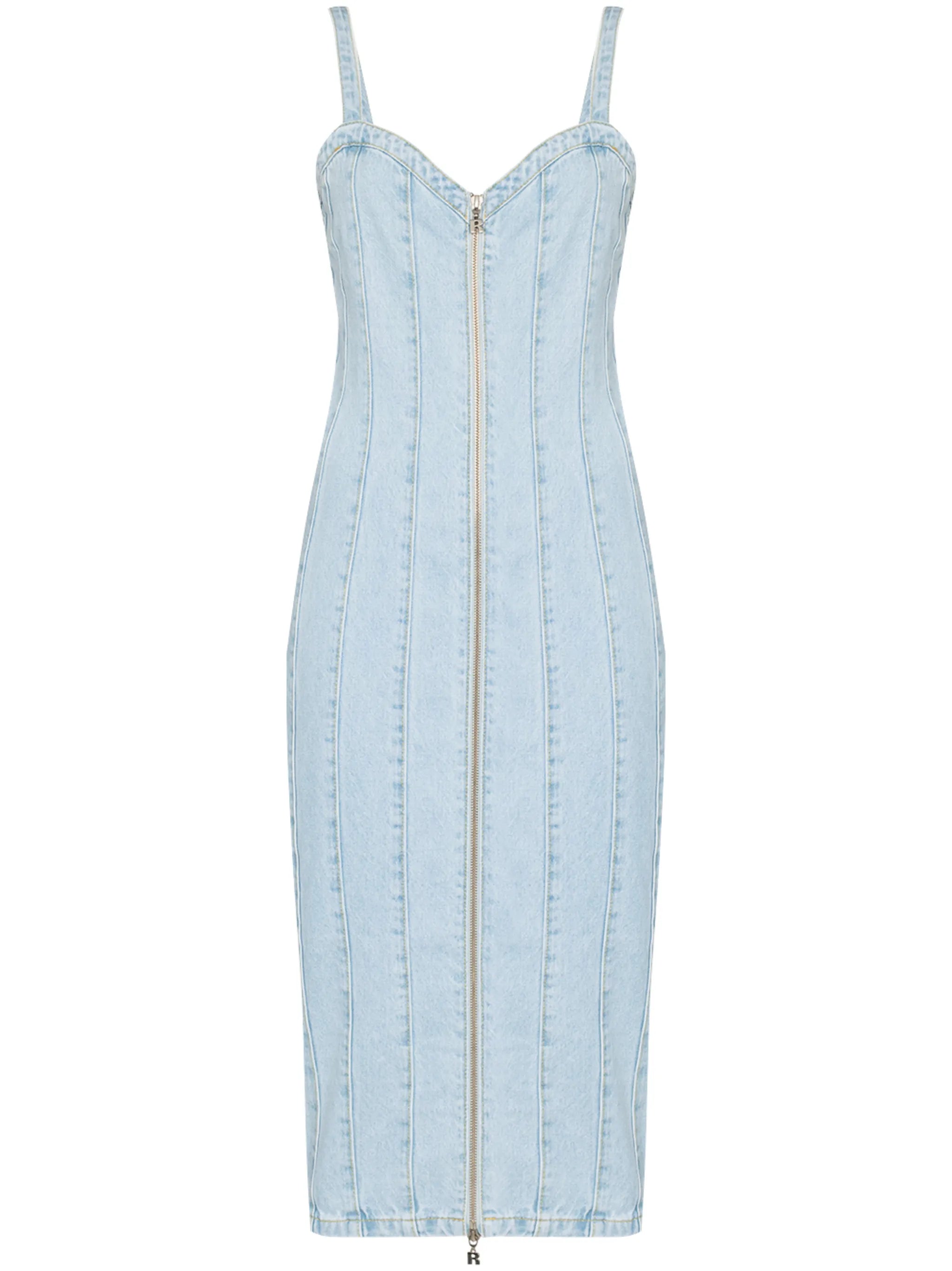Kayla zip up denim dress
