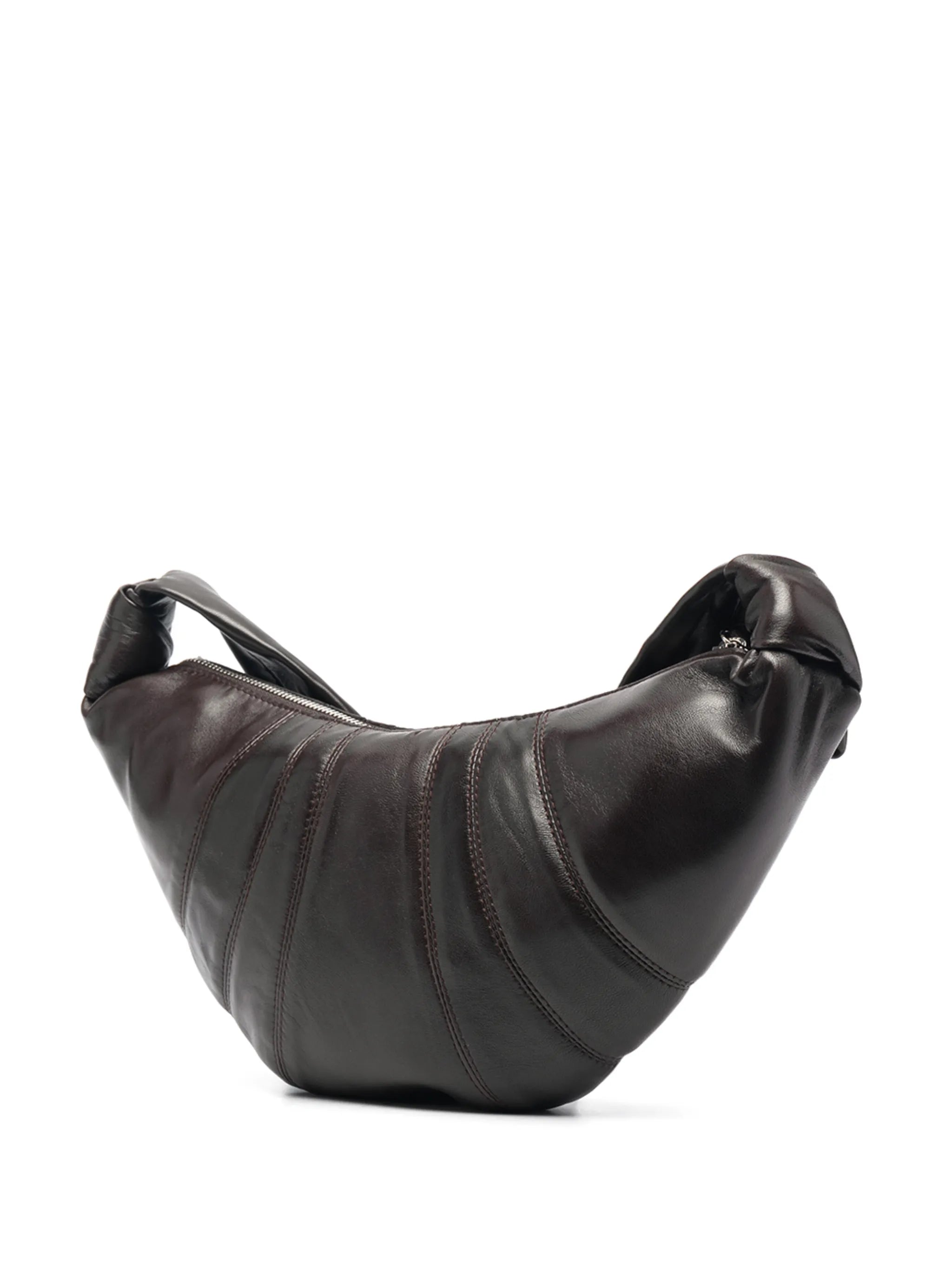 Croissant leather shoulder bag