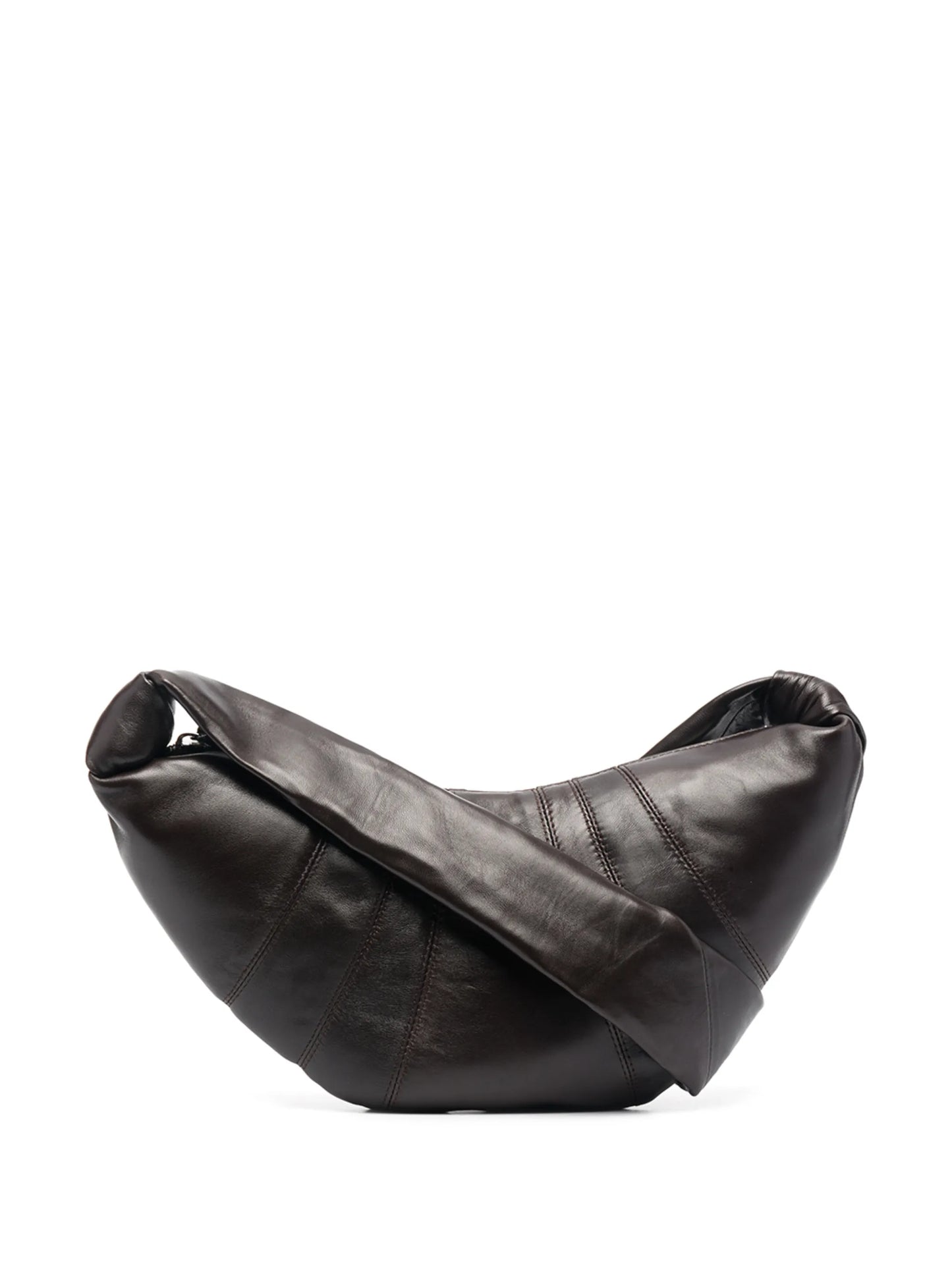 Croissant leather shoulder bag