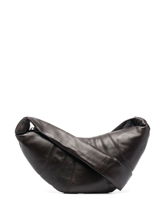 Croissant leather shoulder bag