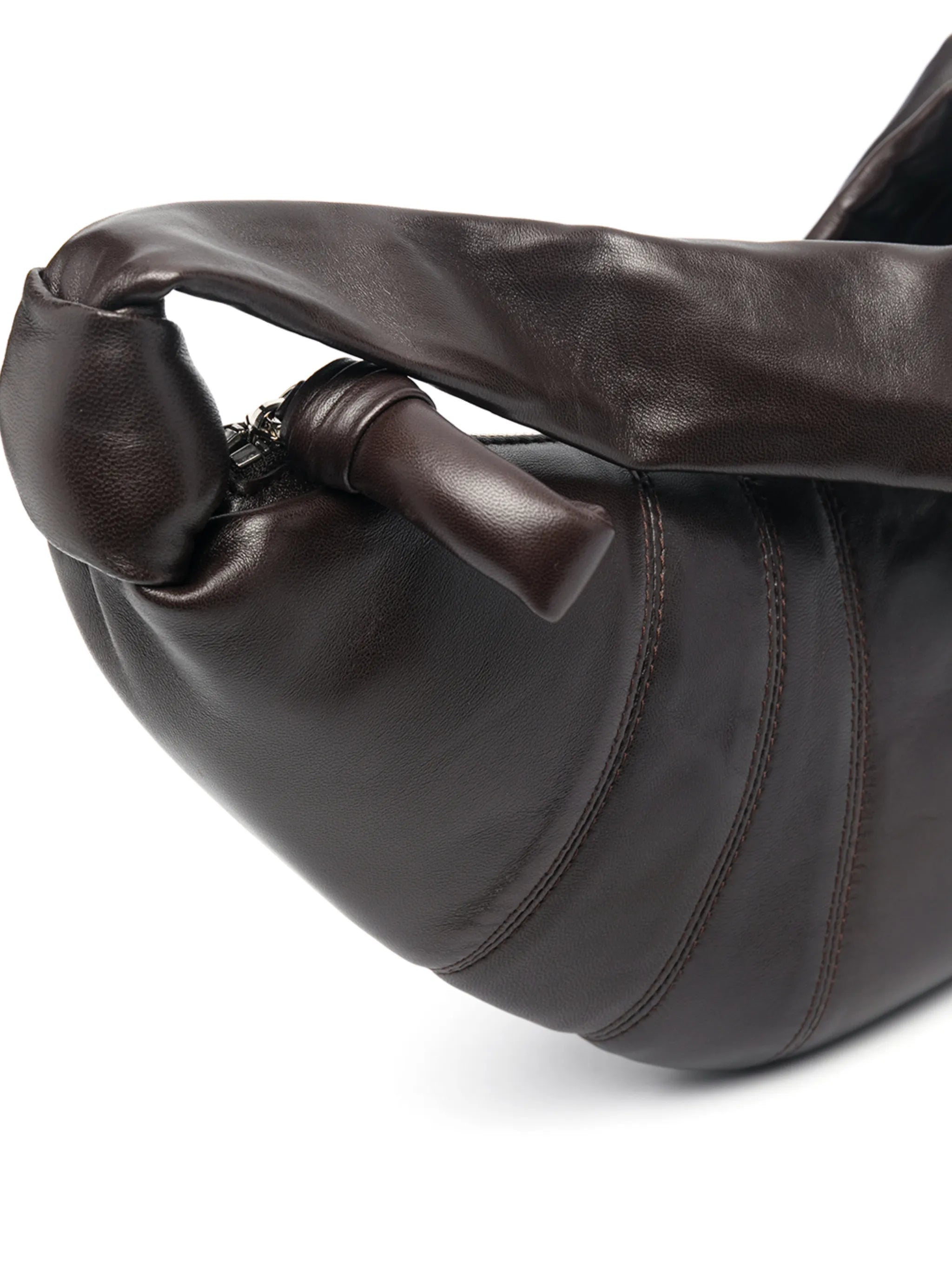 Croissant leather shoulder bag