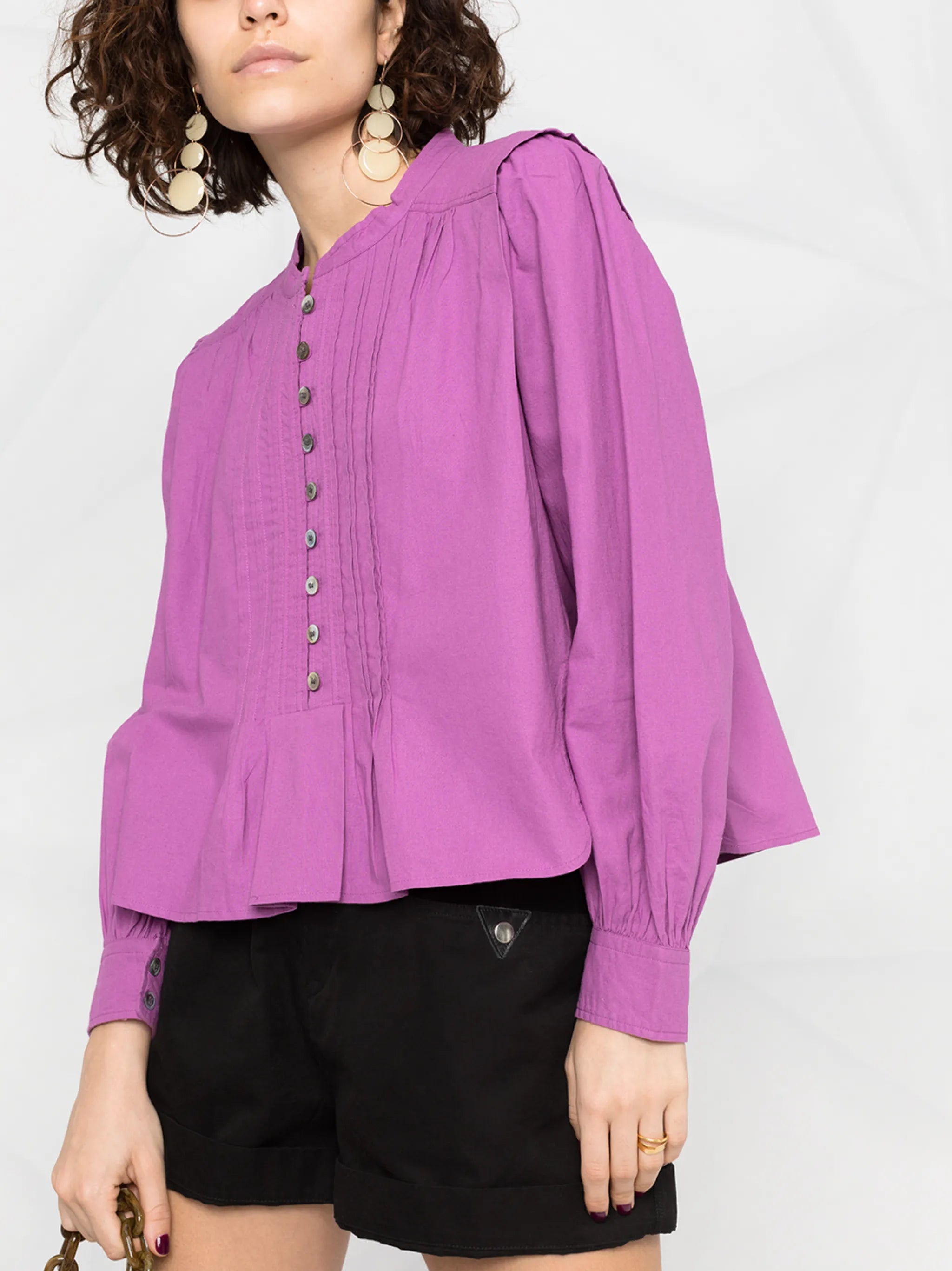 Okina cropped blouse