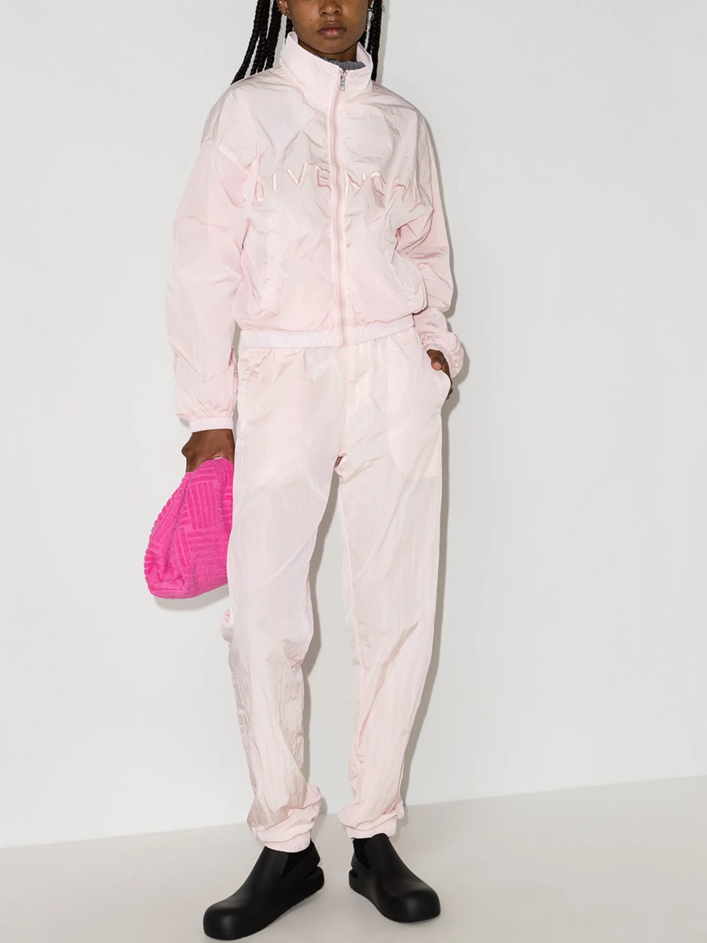 logo-embroidered shell track pants