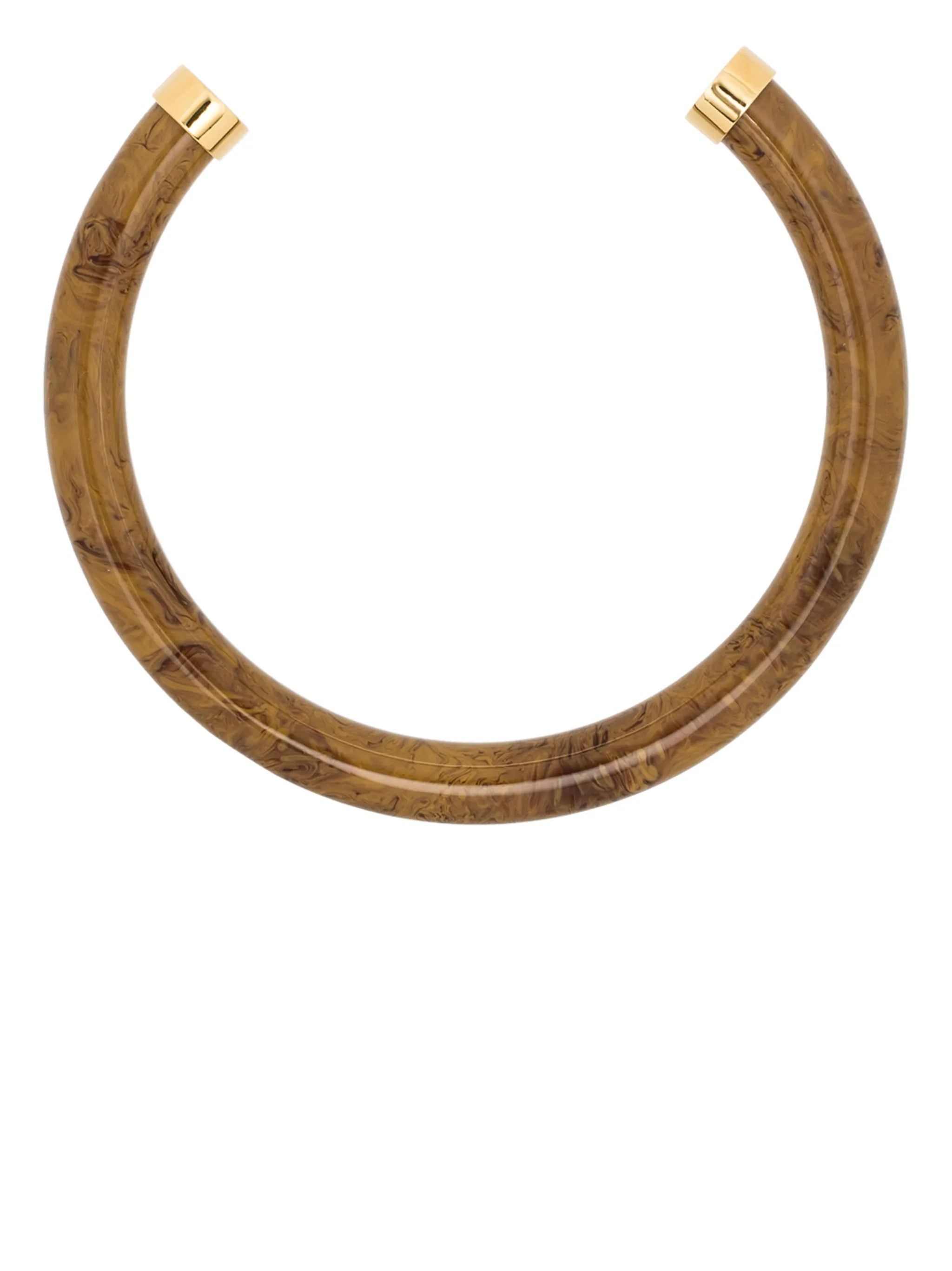 Resin gold-detail necklace