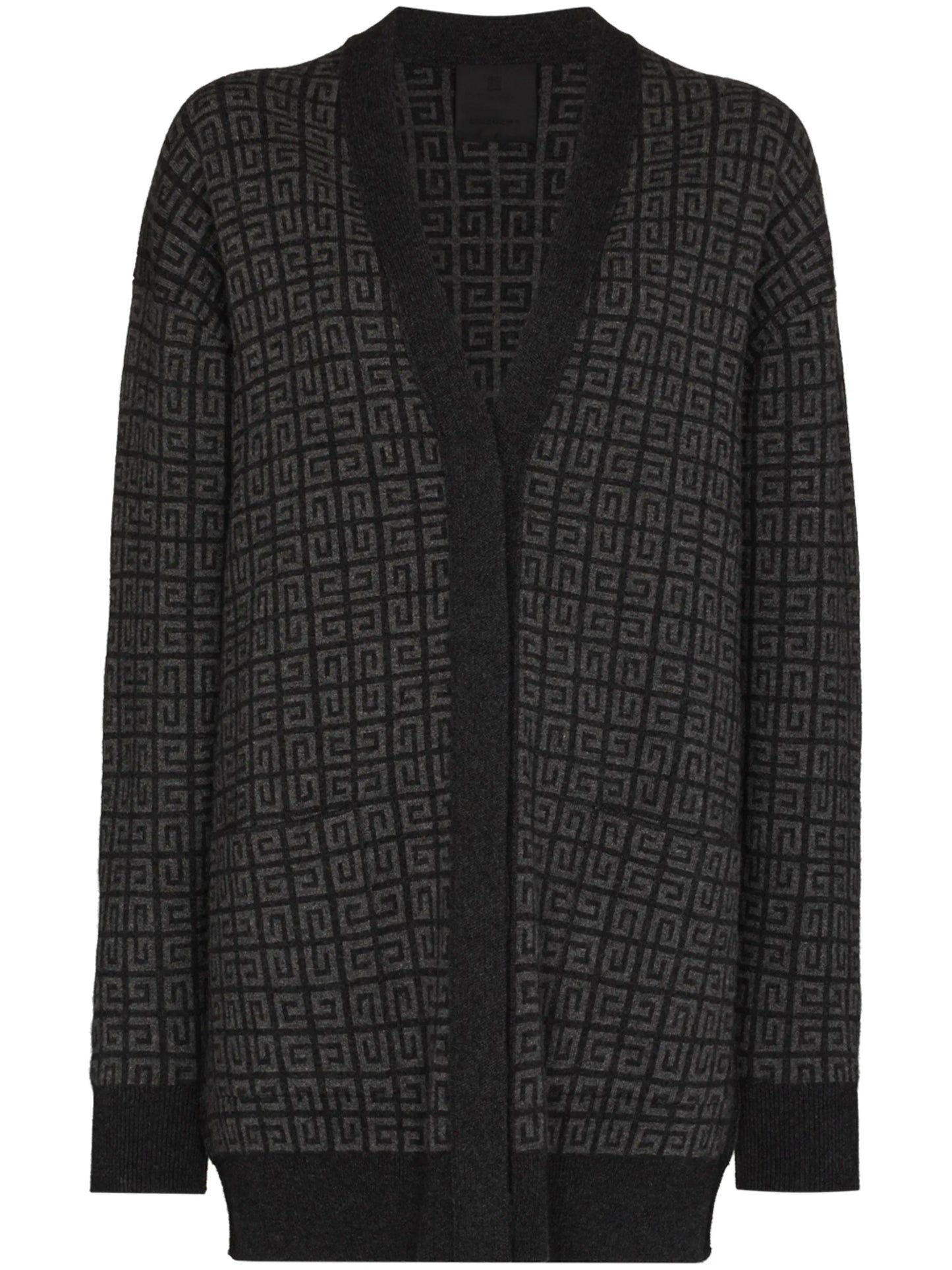 monogram pattern cashmere cardigan