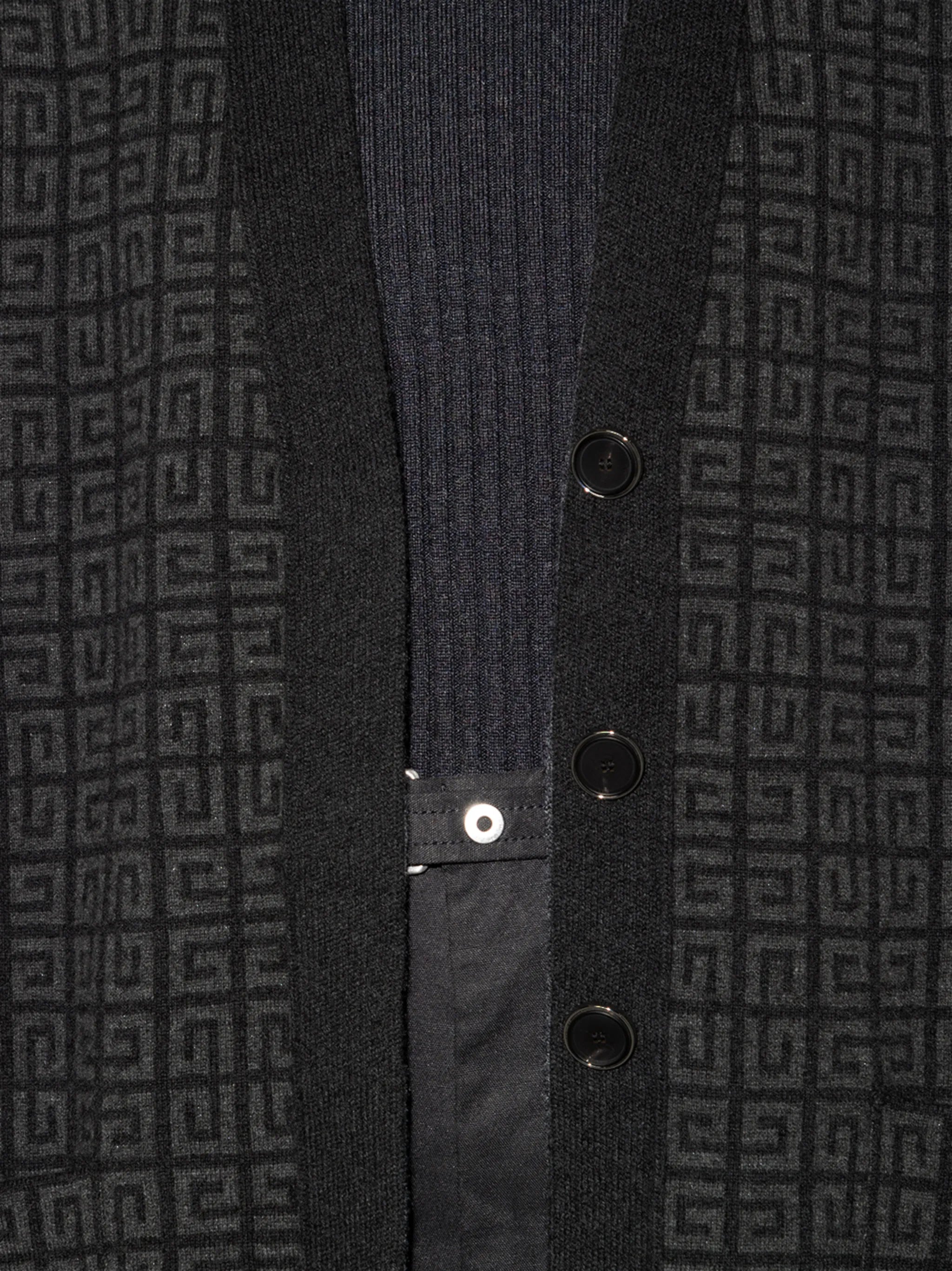 monogram pattern cashmere cardigan