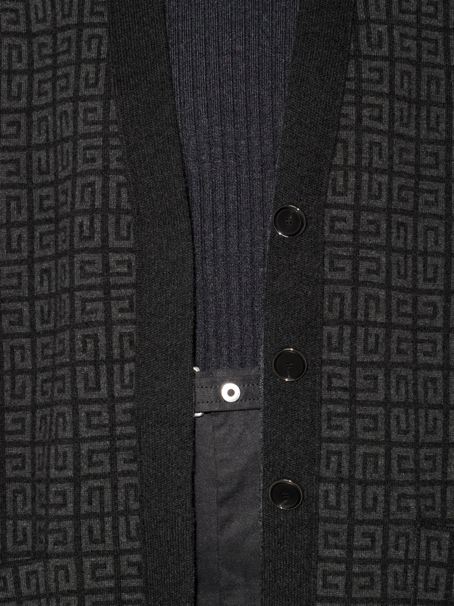 monogram pattern cashmere cardigan