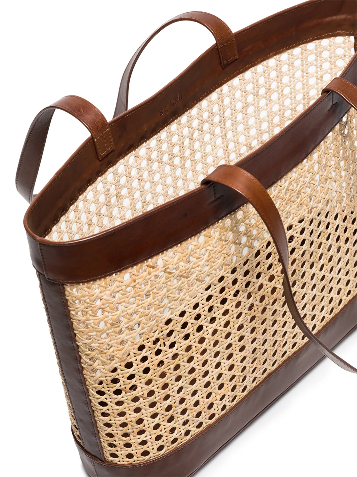 Harper rattan-mesh tote bag