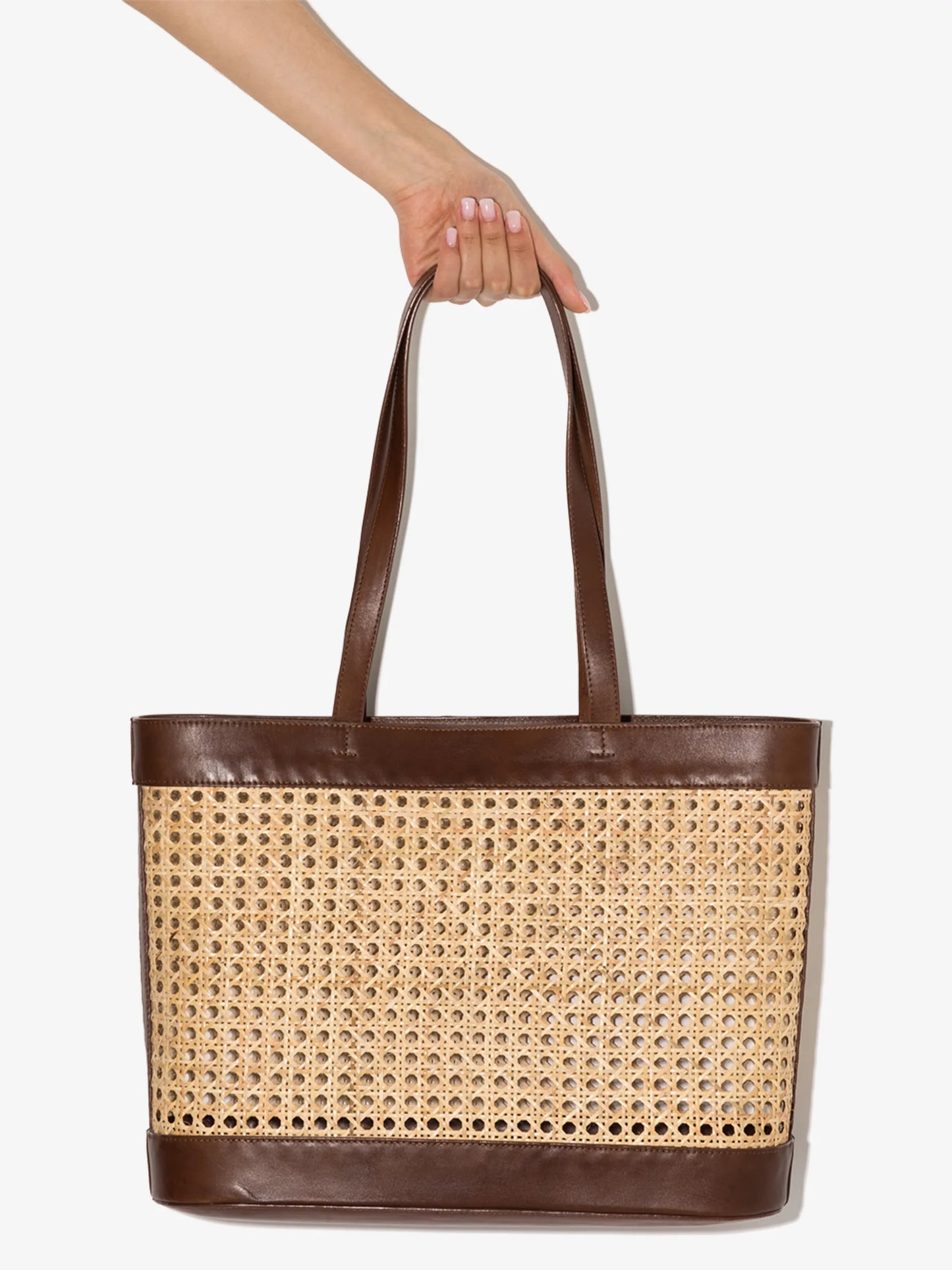 Harper rattan-mesh tote bag