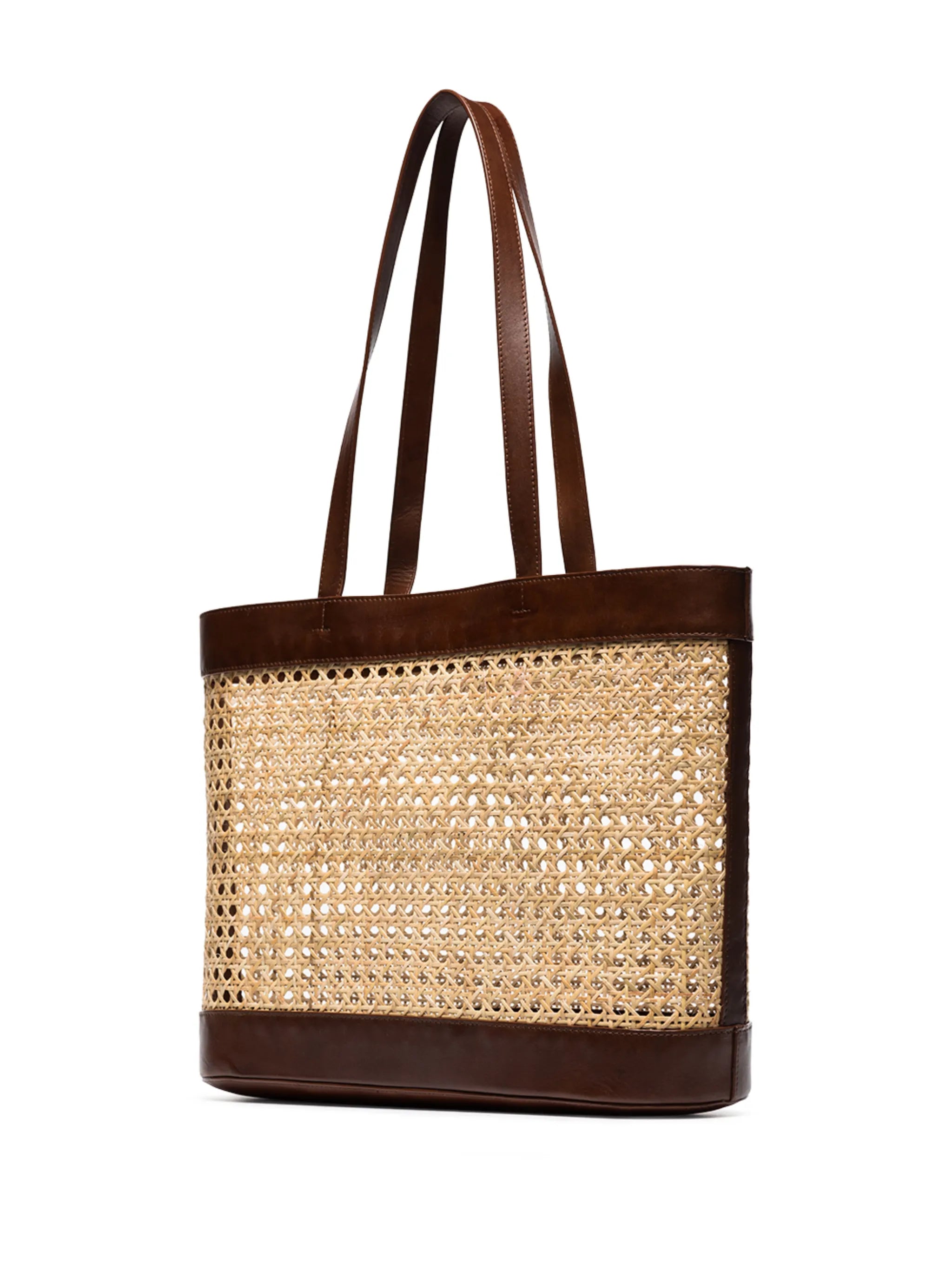Harper rattan-mesh tote bag