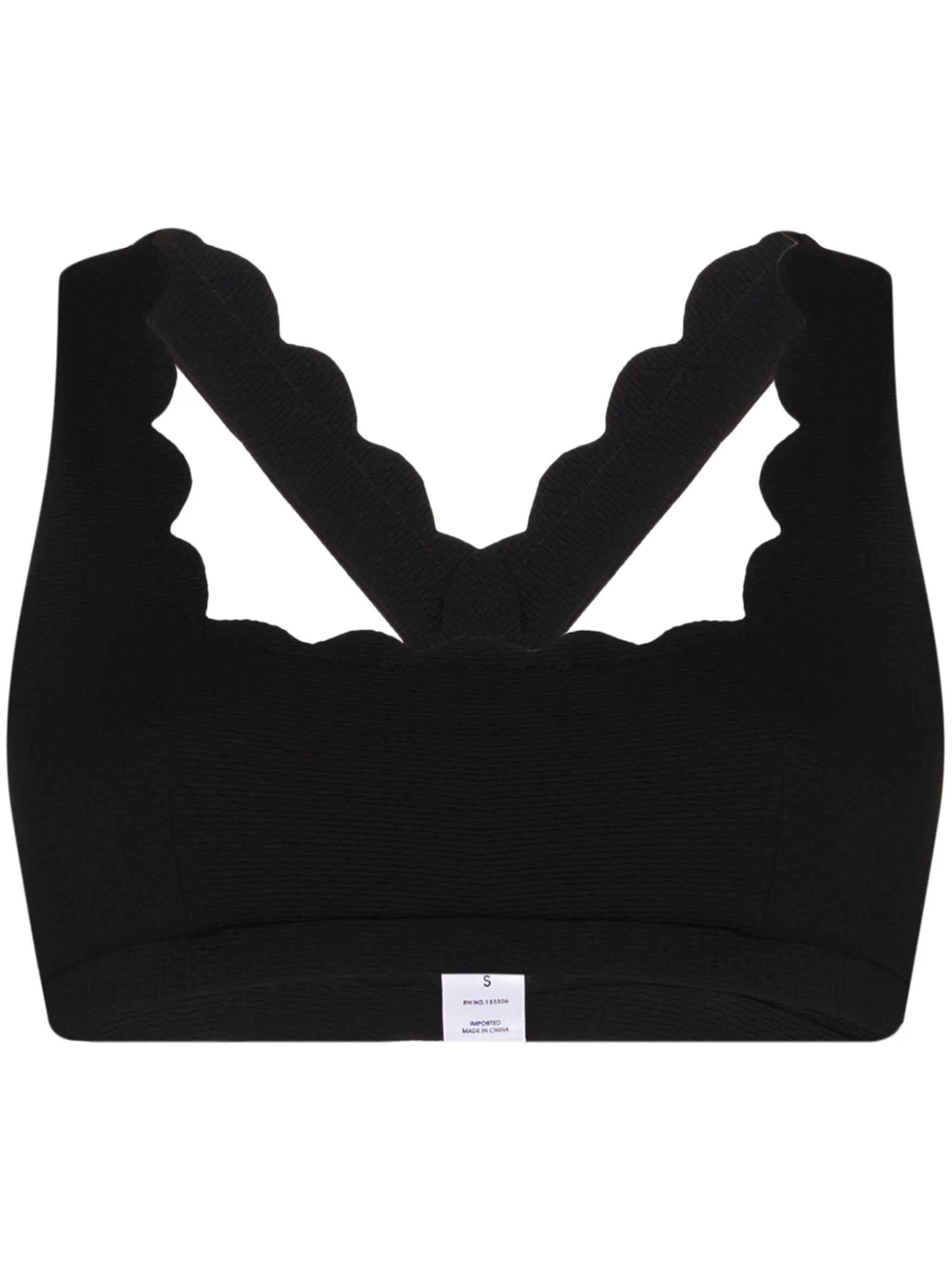 Serena scalloped sports bra