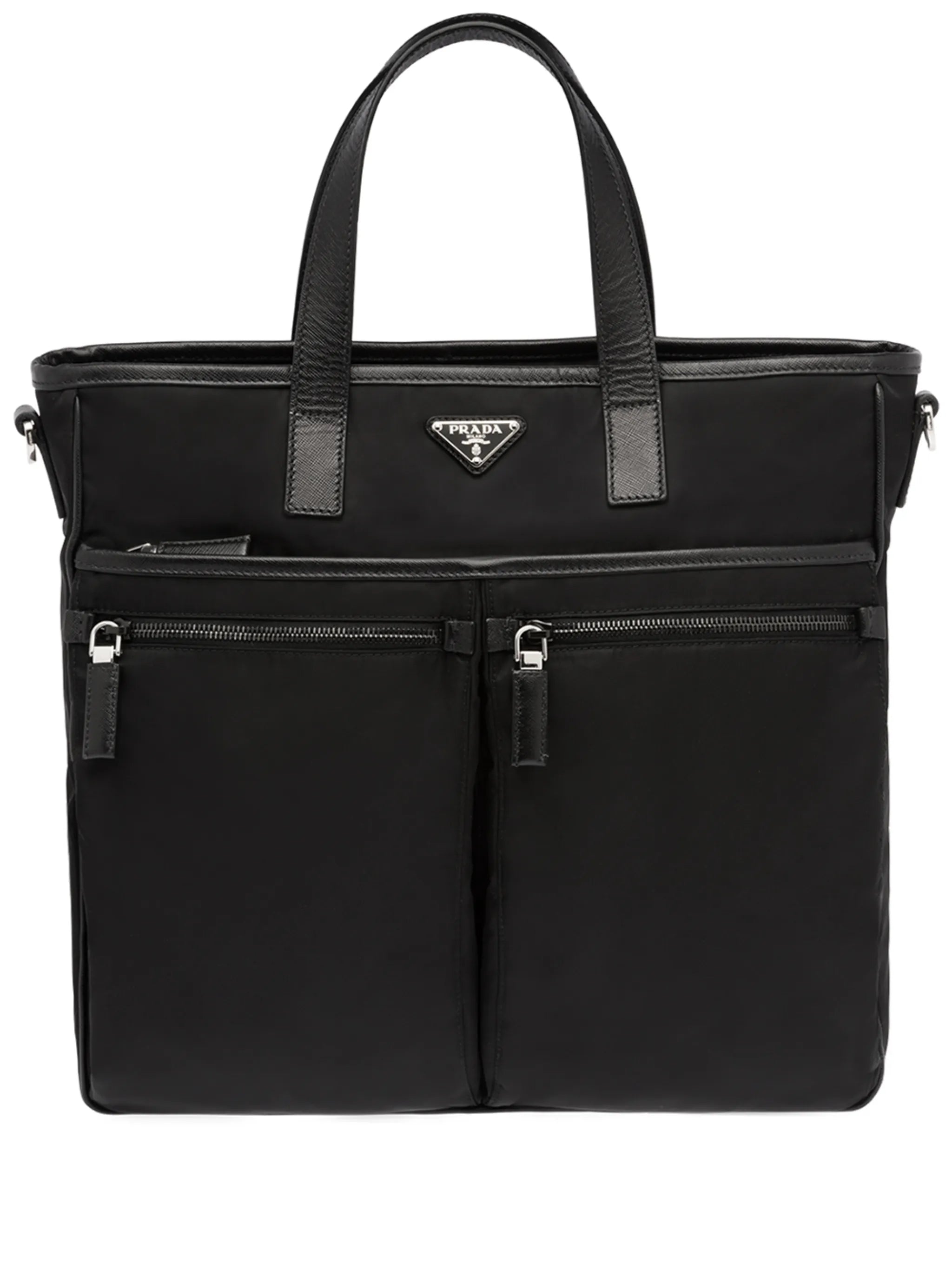 multi-pocket logo tote bag