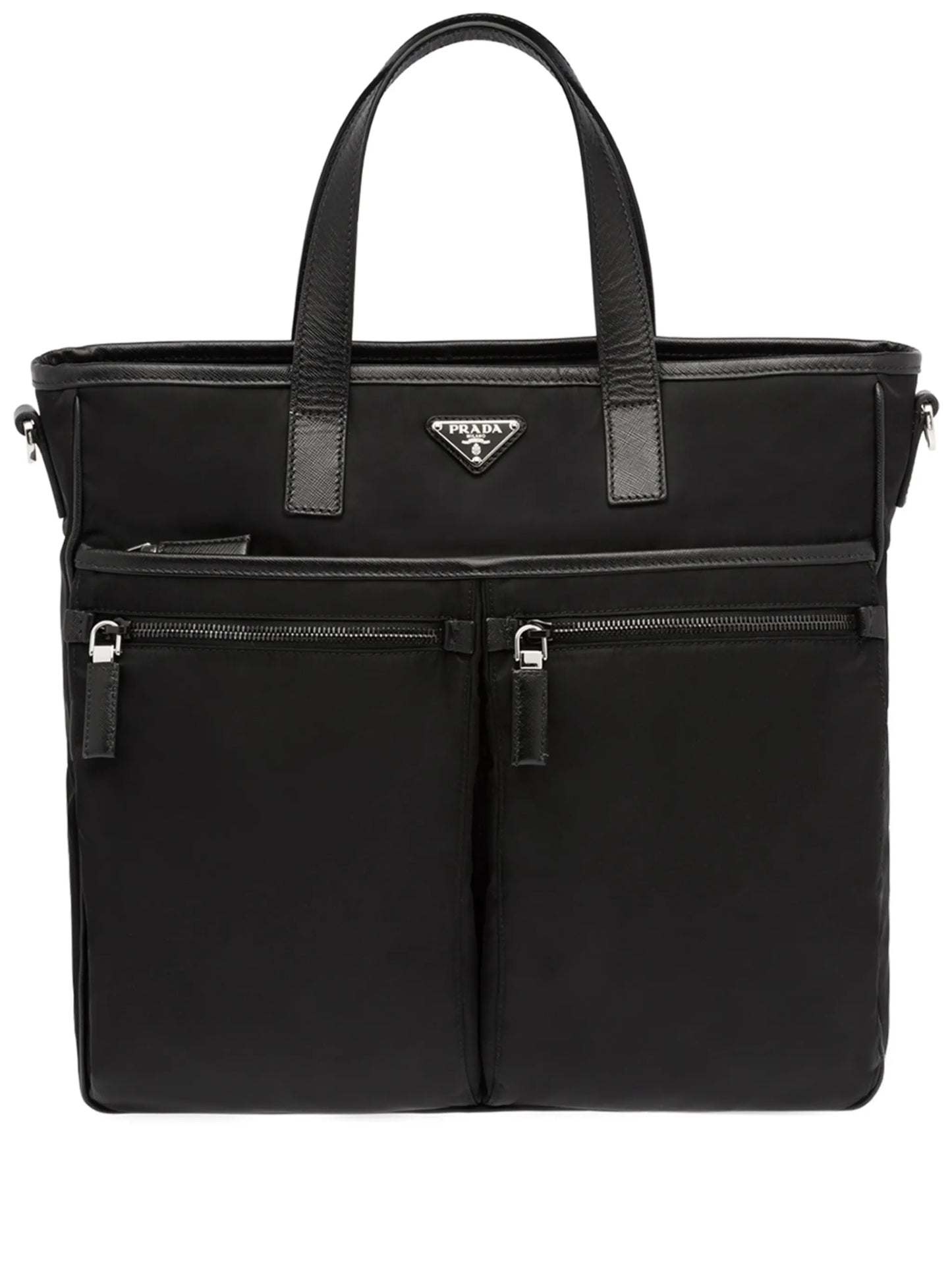 multi-pocket logo tote bag