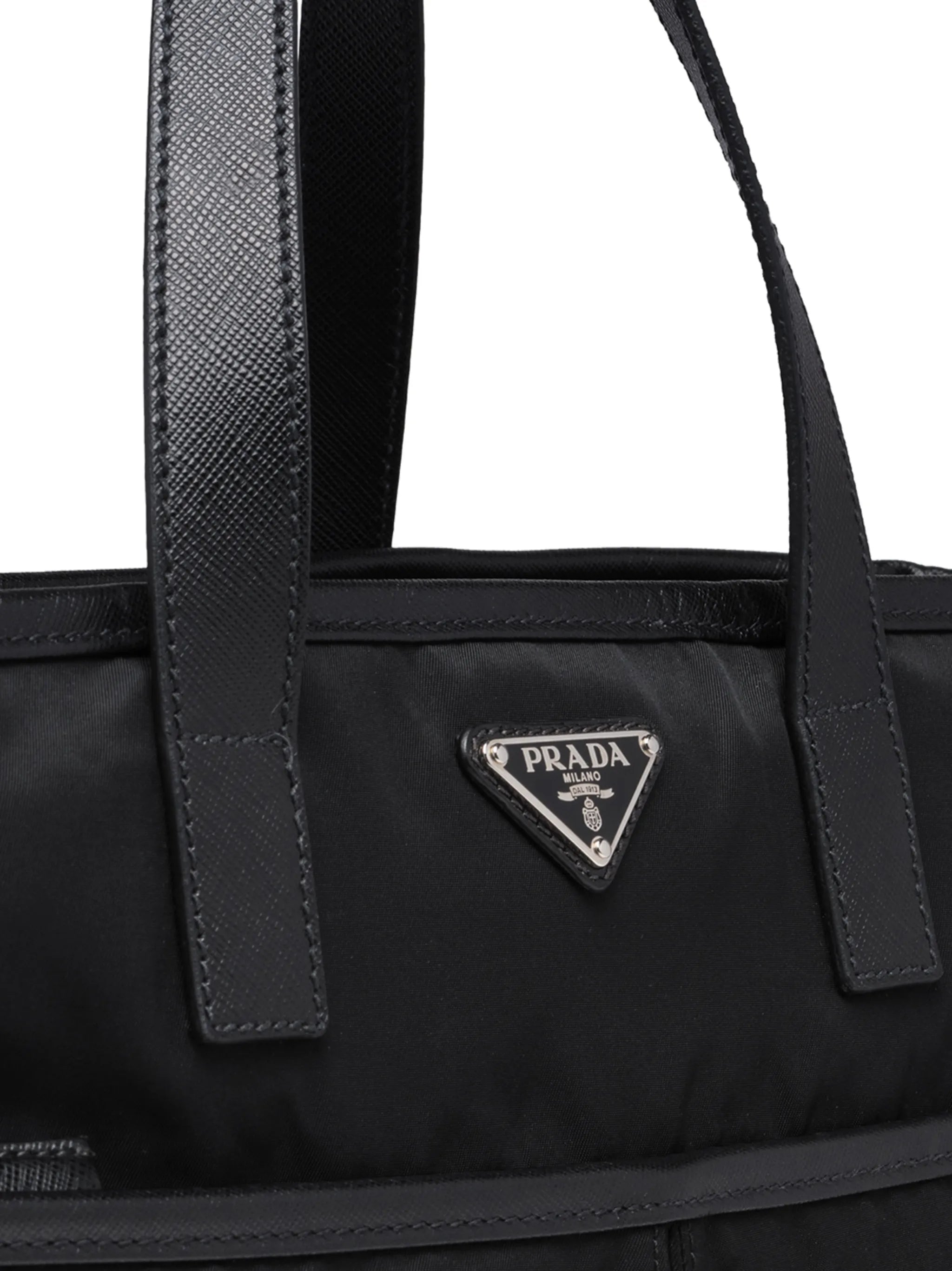 multi-pocket logo tote bag