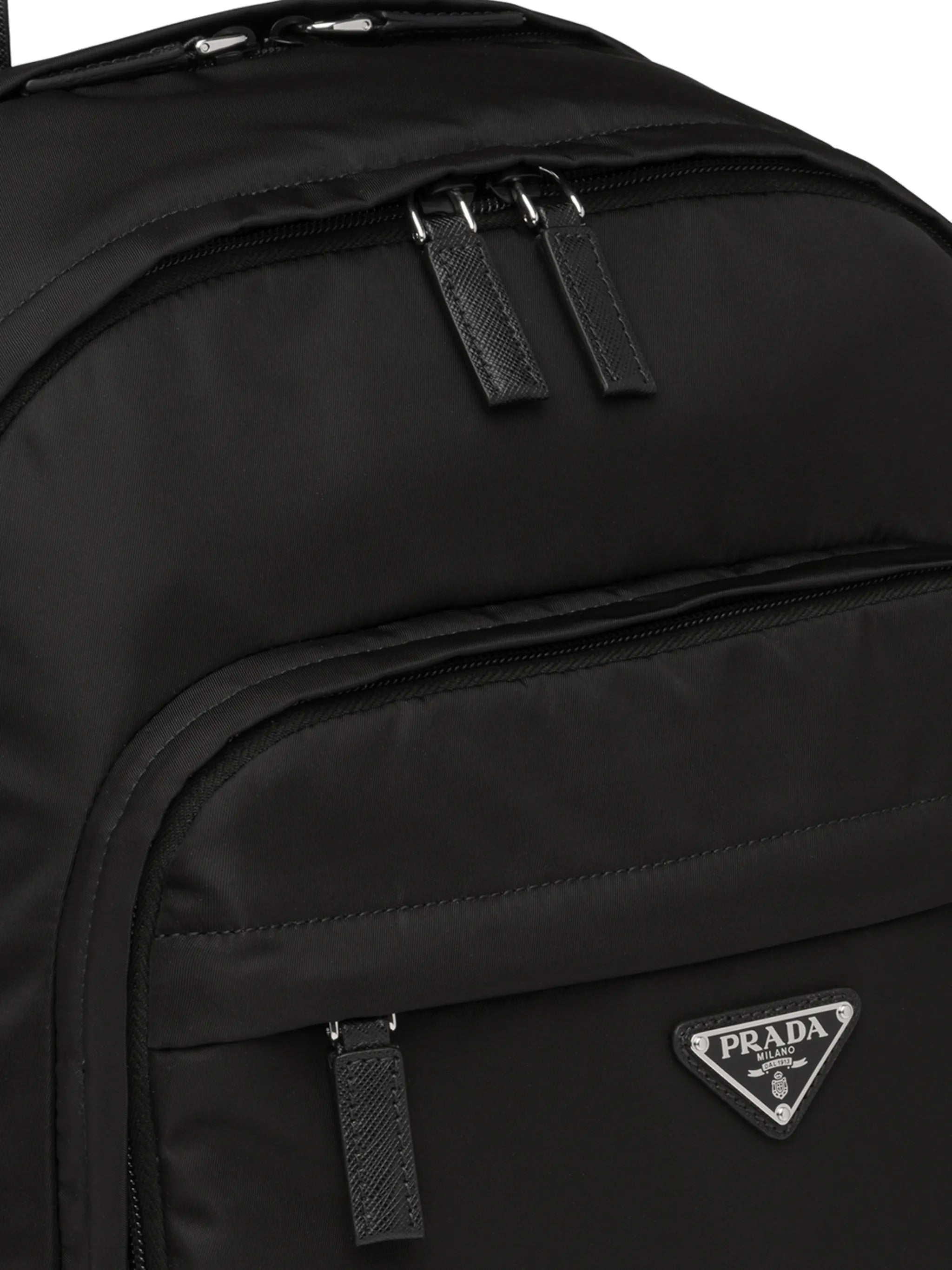 Re-Nylon logo-plaque backpack