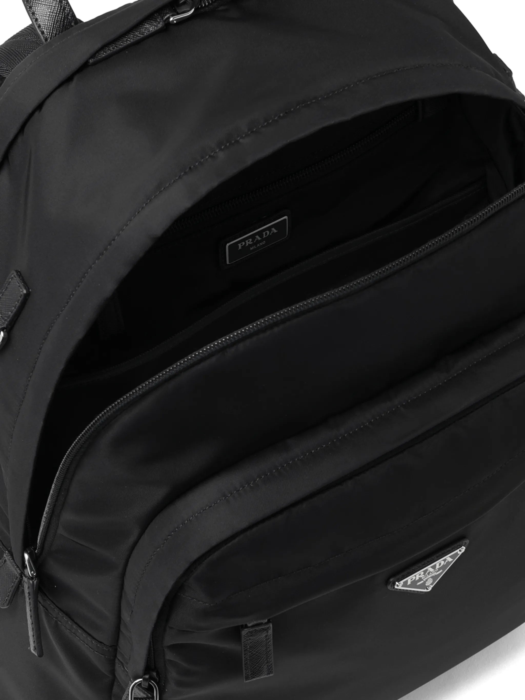 Re-Nylon logo-plaque backpack