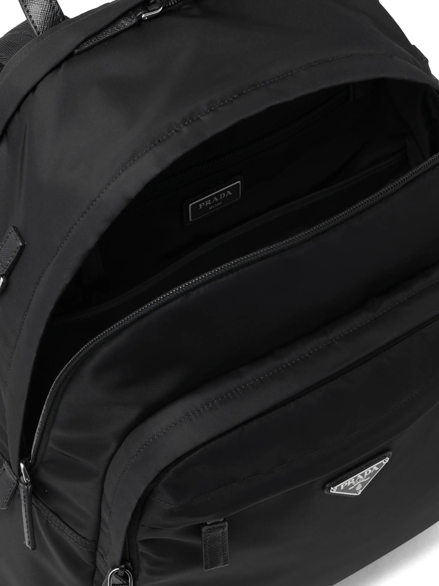 Re-Nylon logo-plaque backpack
