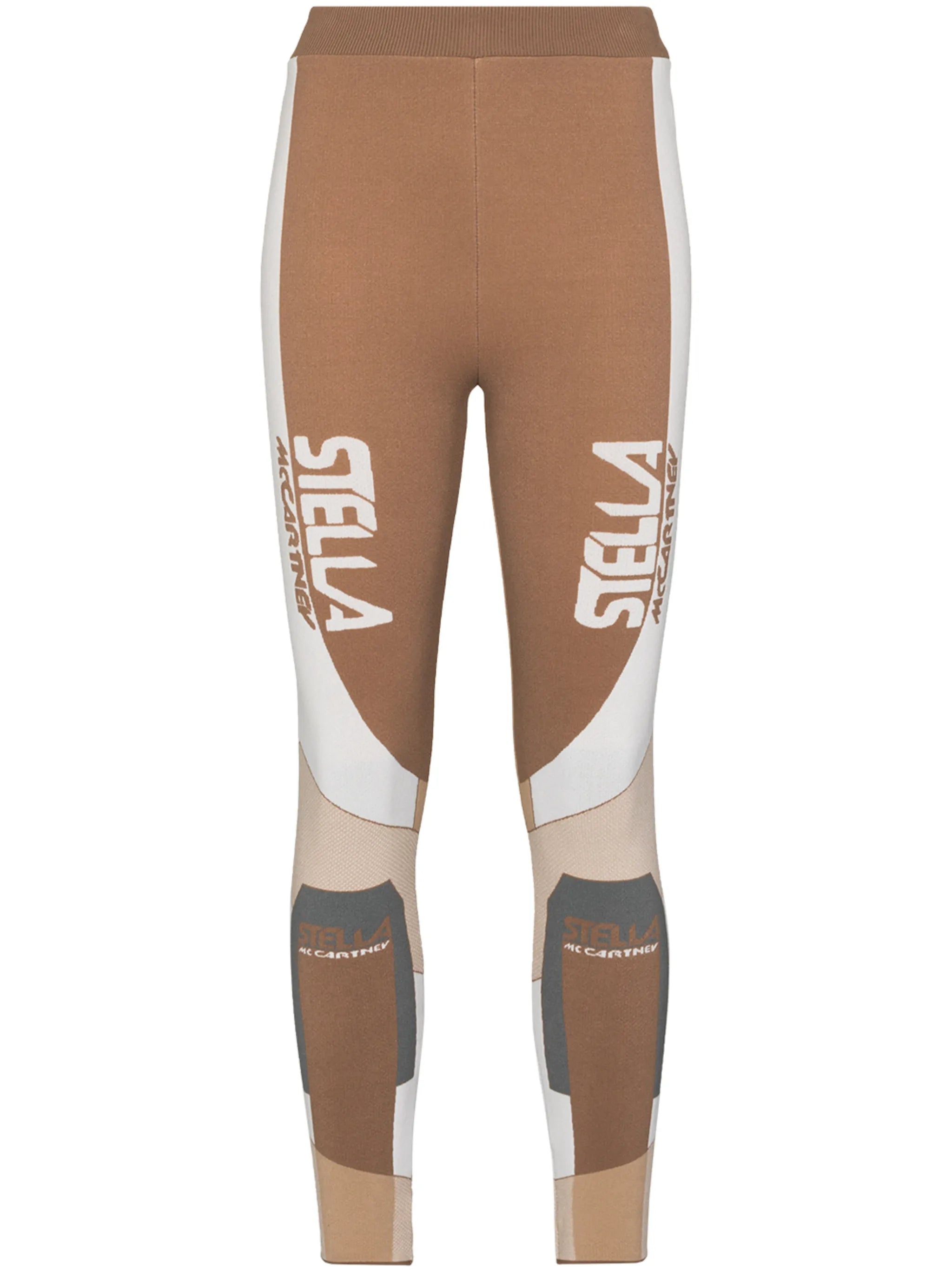 intarsia-knit panelled leggings