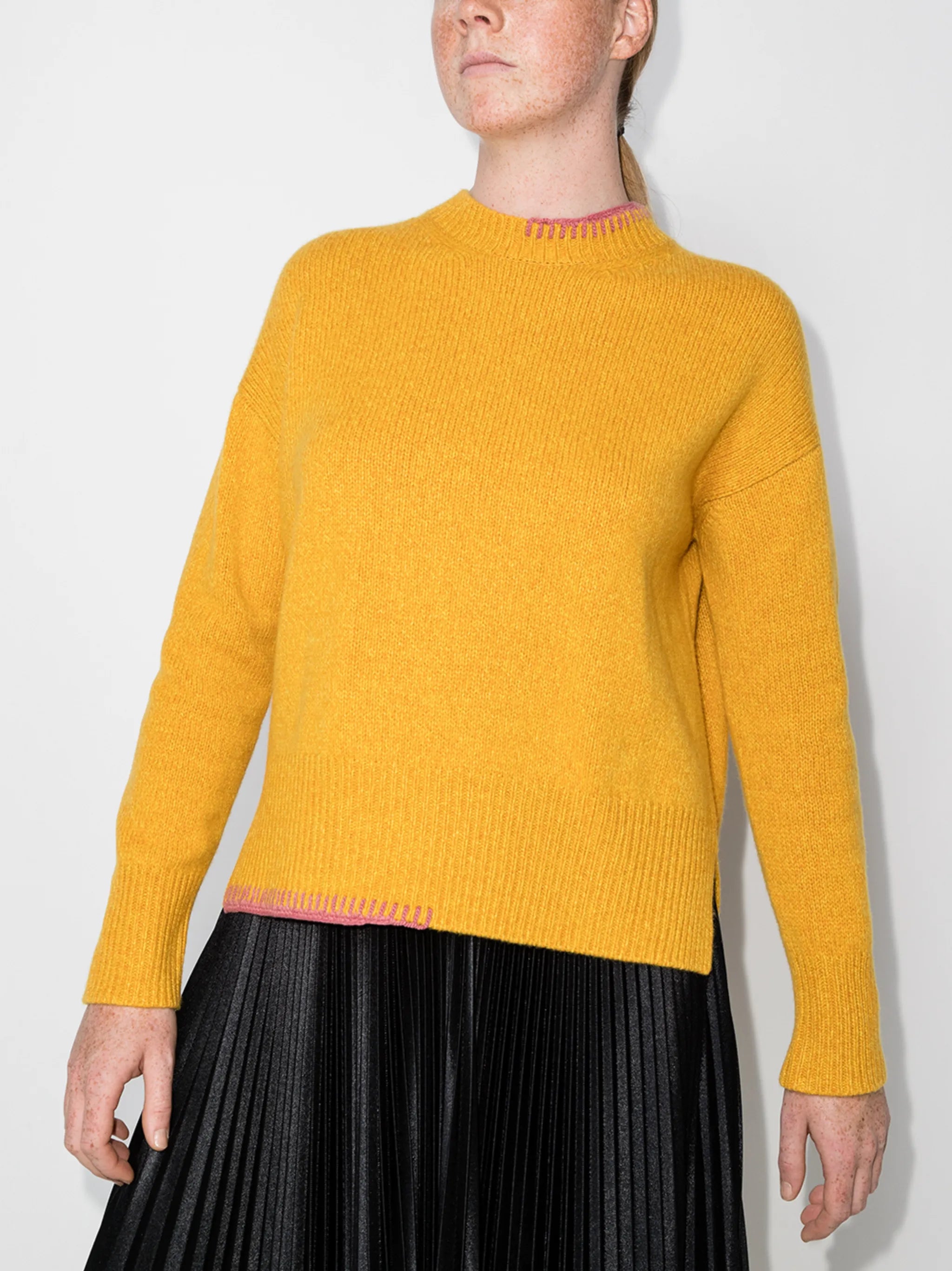 Sloane contrast stitching jumper