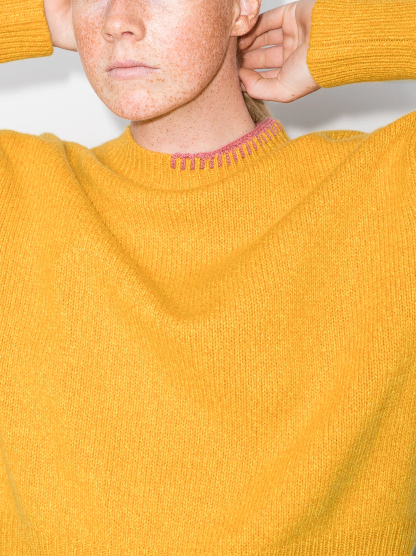 Sloane contrast stitching jumper