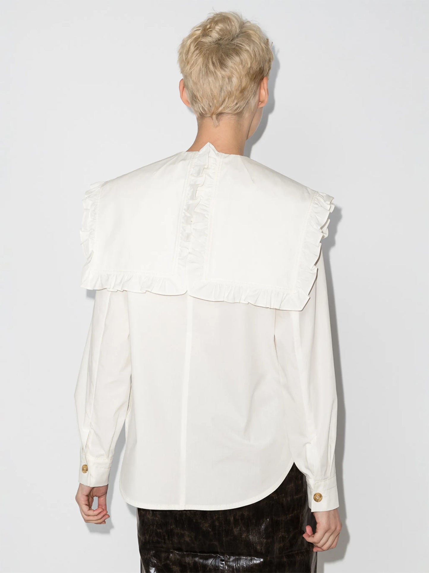 Tate frill-collar shirt