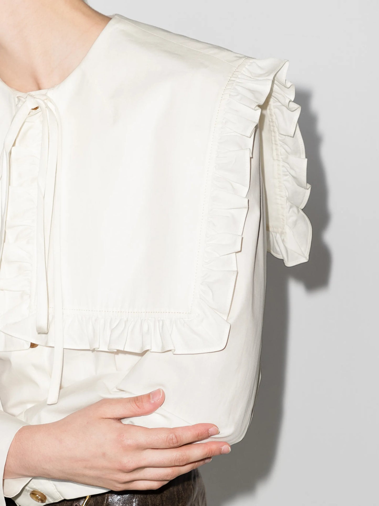 Tate frill-collar shirt